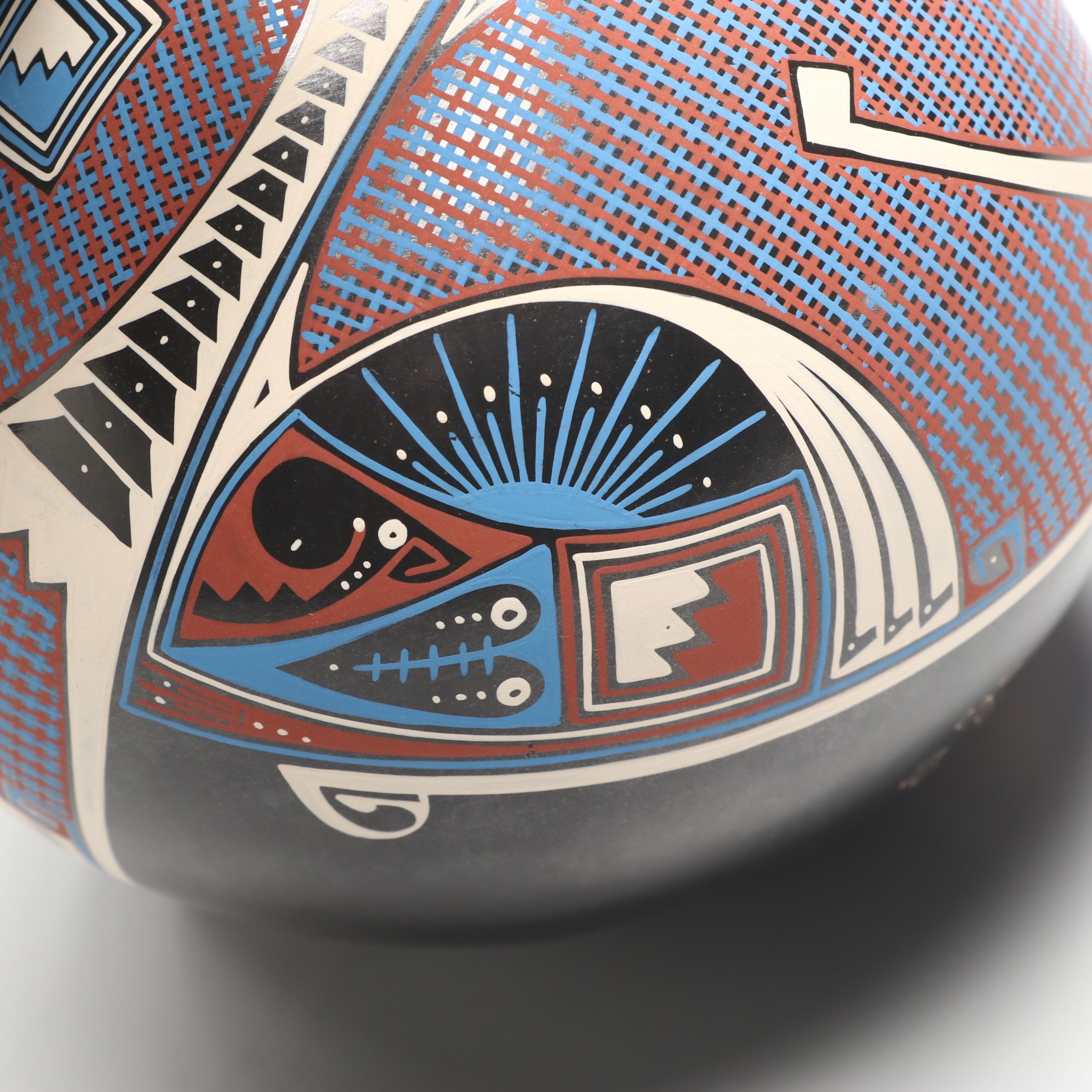 Fabian Ortiz Mata Ortiz Polychrome Pottery Vase