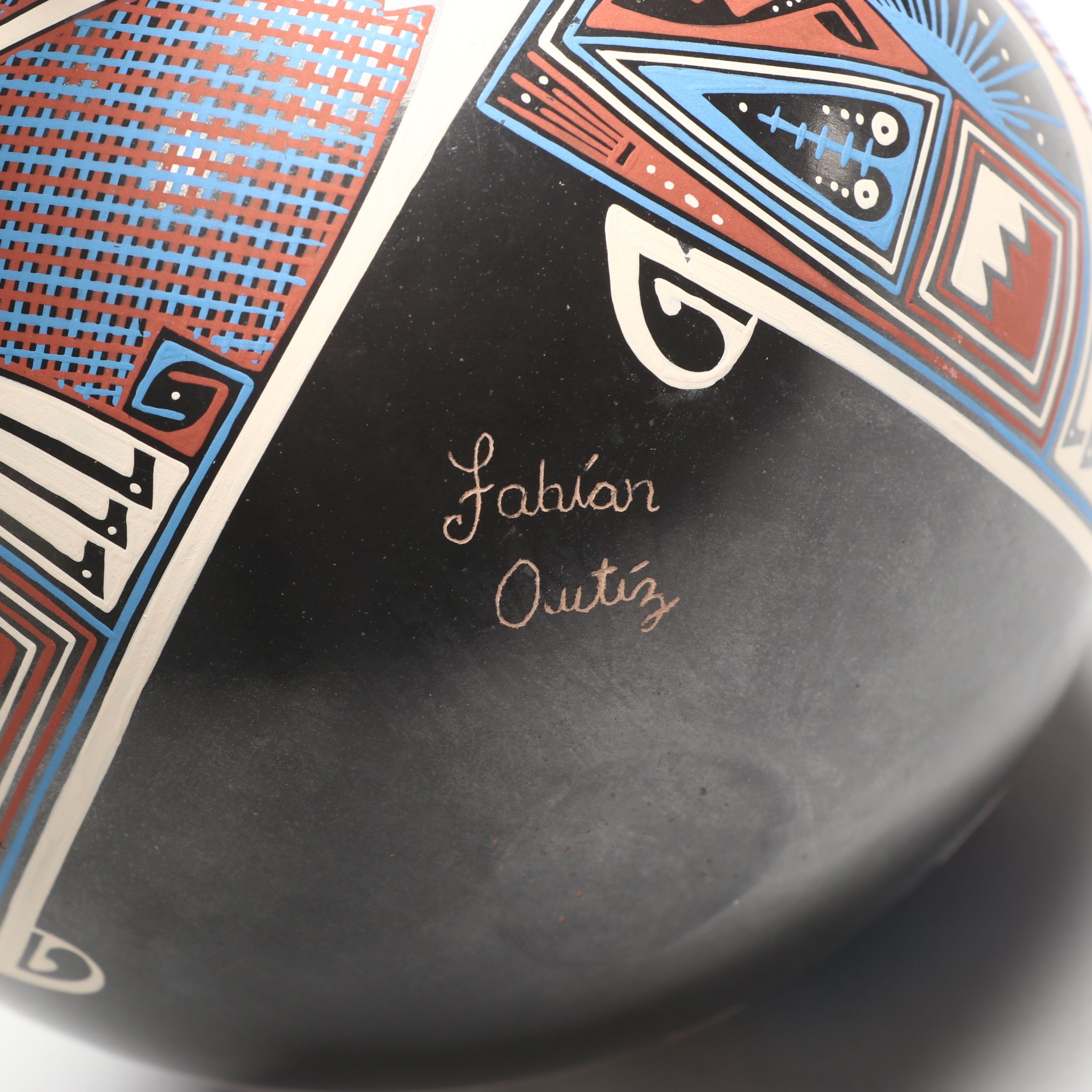 Fabian Ortiz Mata Ortiz Polychrome Pottery Vase