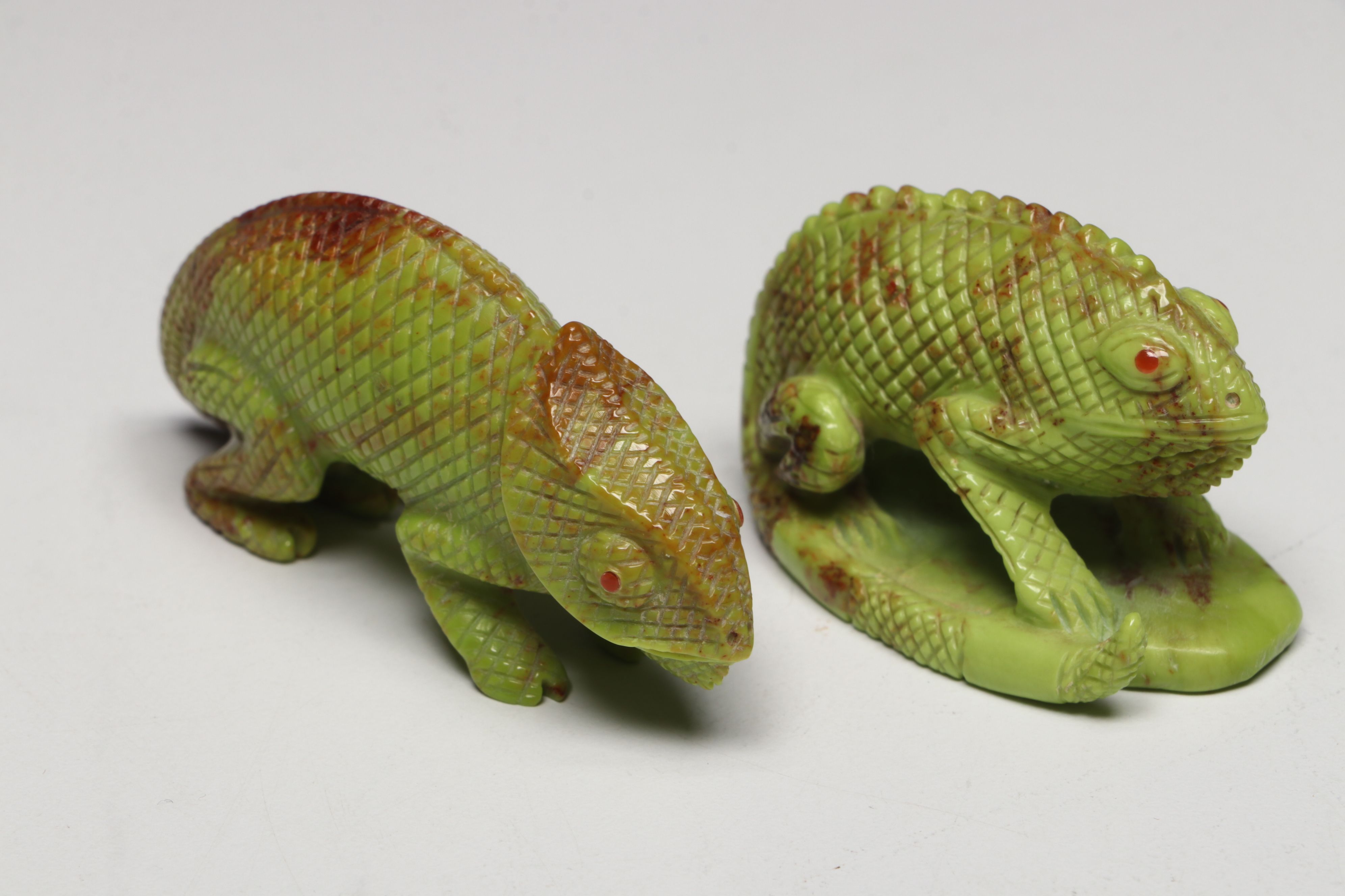 Pernell Laate, Fabian Cheama, Lance Cheama with Other Carved Zuni Fetishes