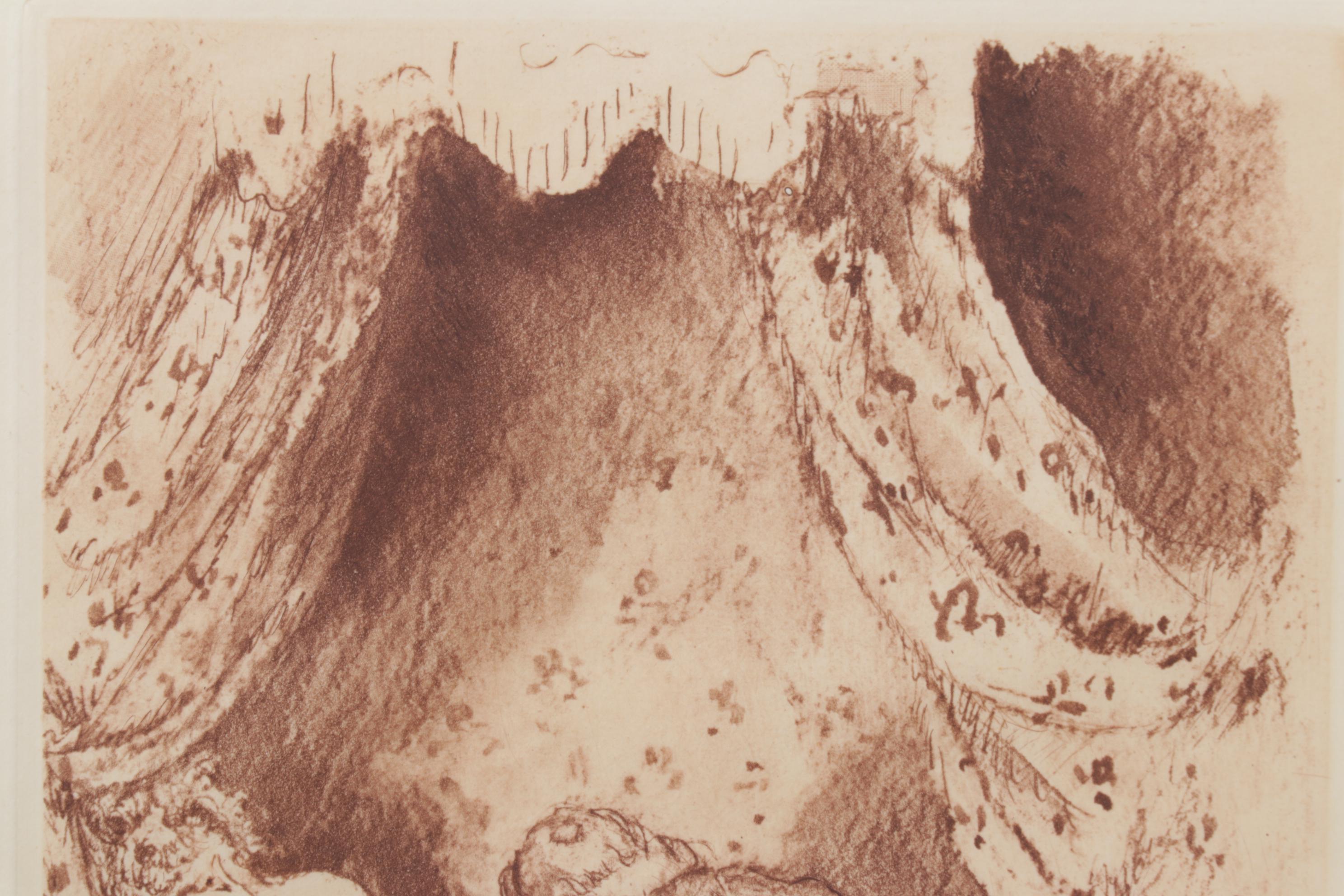 Louis Icart Etching "Interrupted Sleep" from "Felicia ou Mes Fredaines"