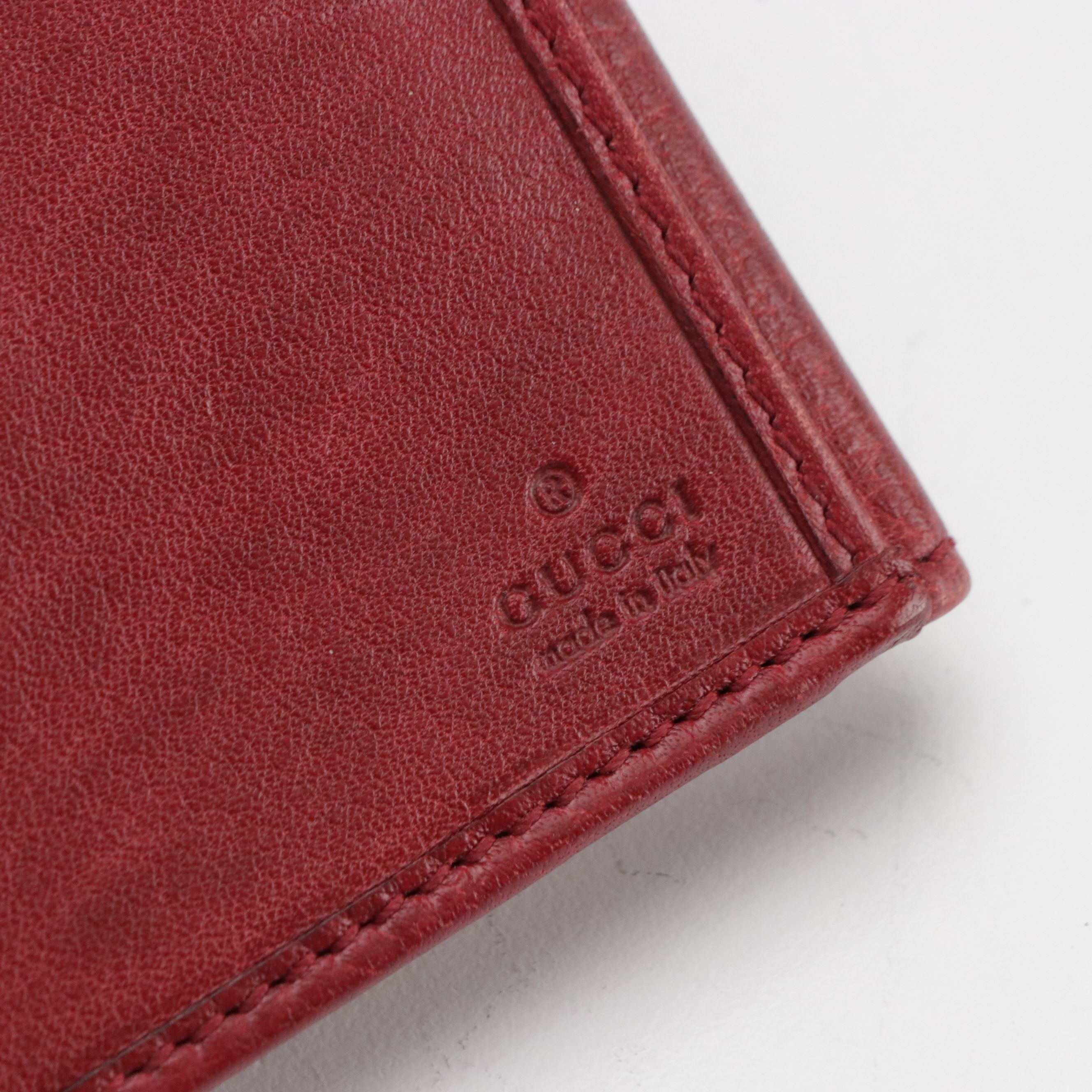 Gucci GG Flap Continental Wallet in Red Calfskin Leather, With Box