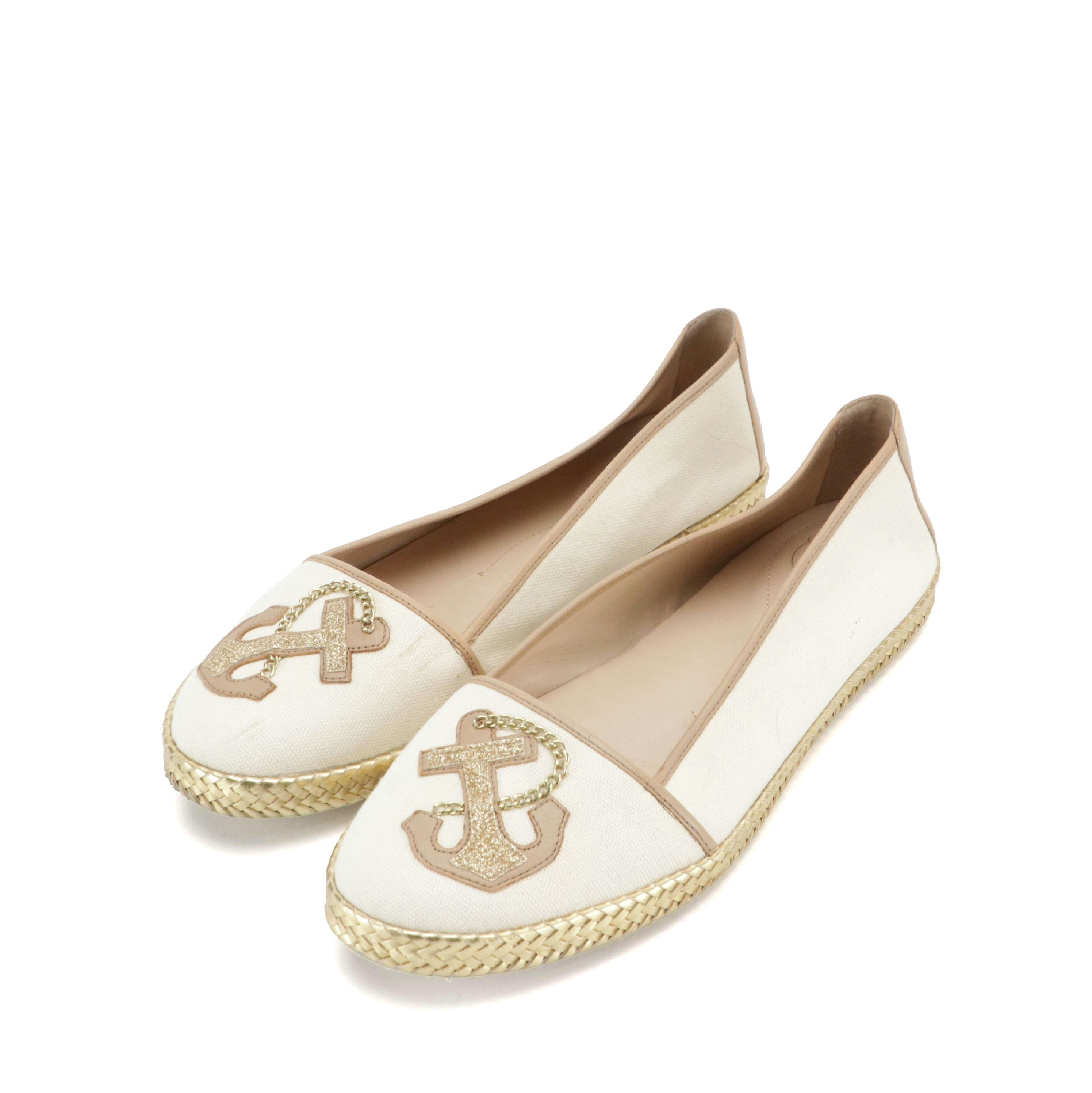 Nurture Marina Flats in Canvas and Leather with Box