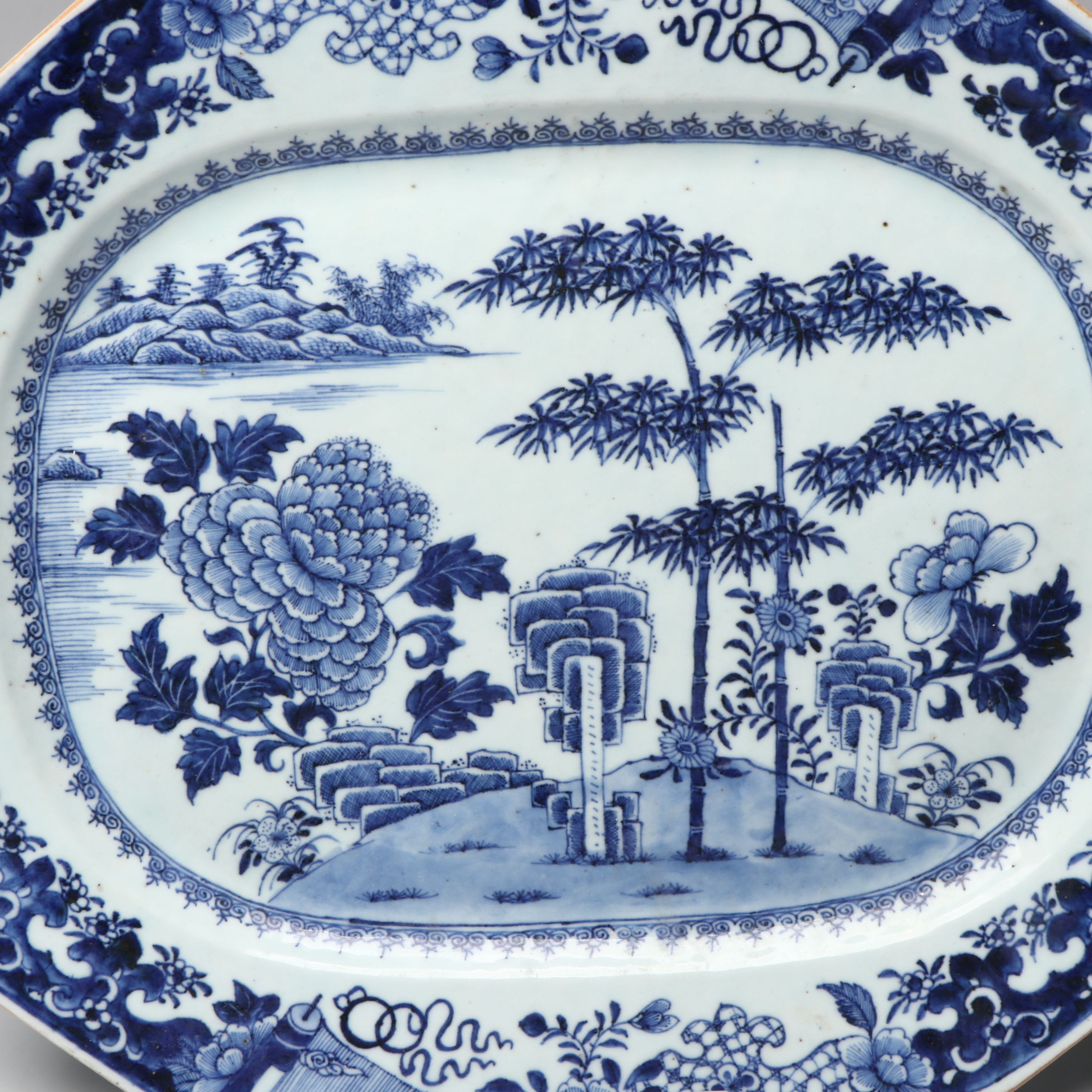 Chinese Qianlong Blue and White Porcelain Platters