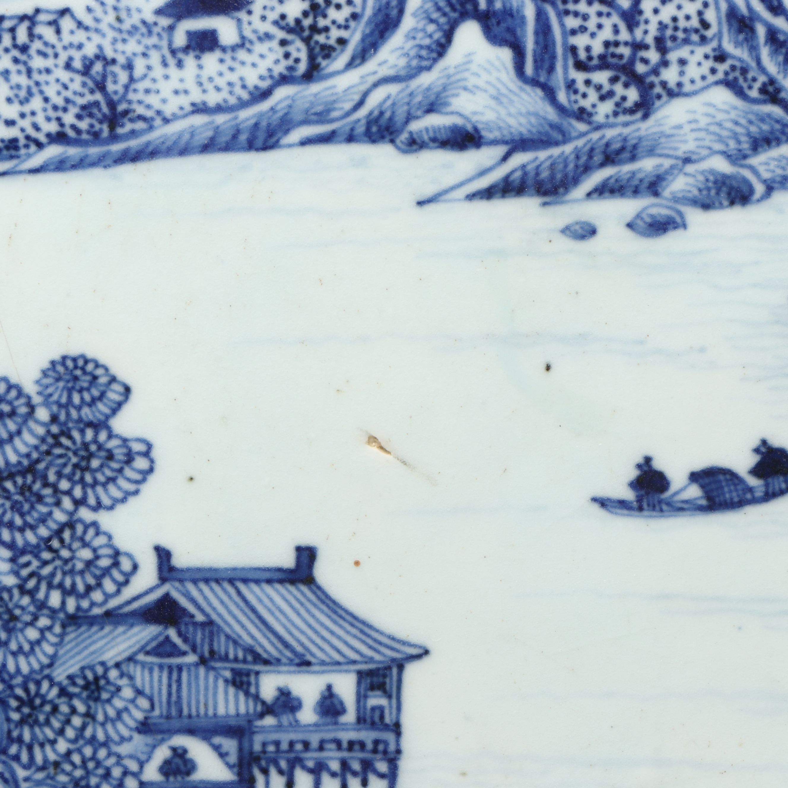 Chinese Qianlong Blue and White Porcelain Platters