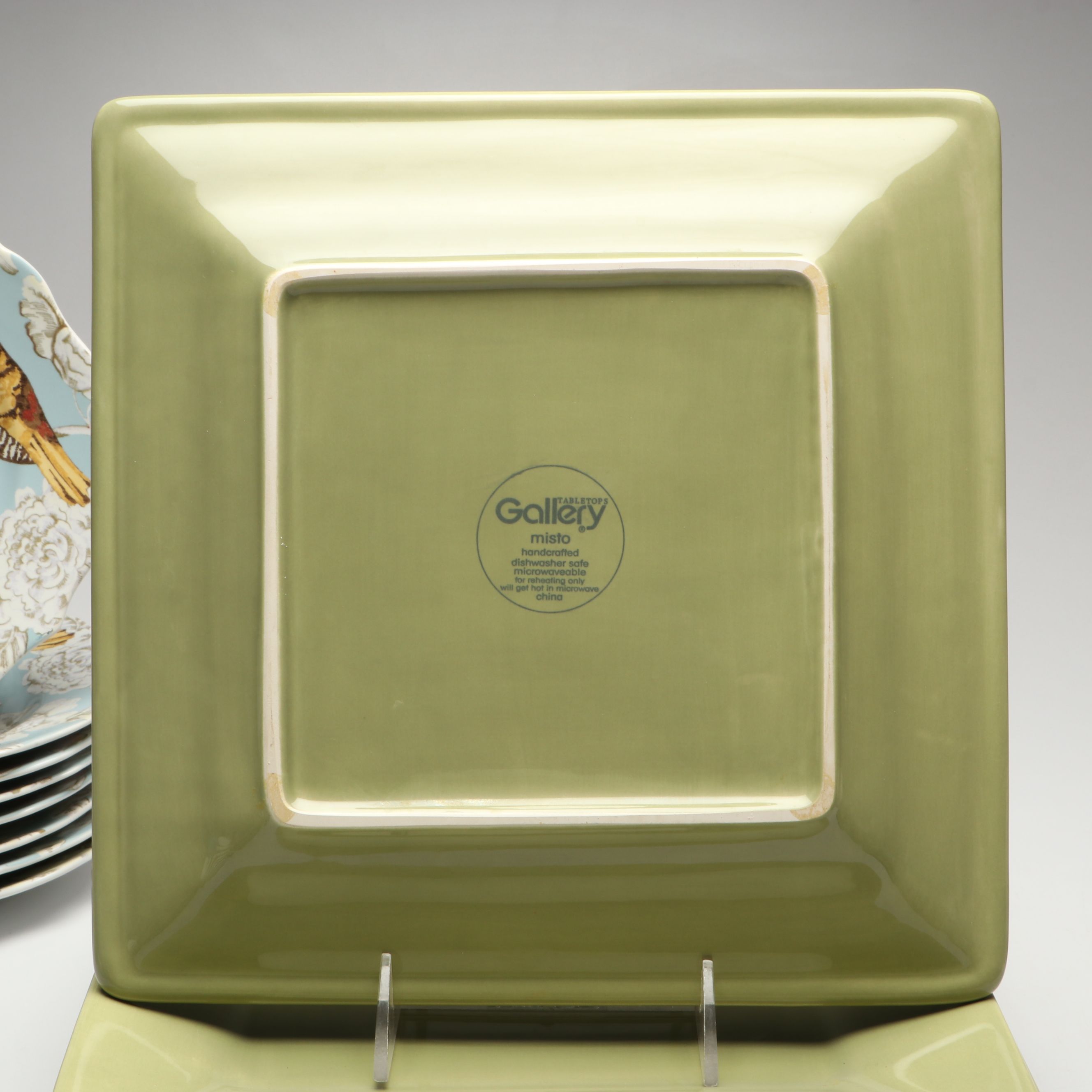 Cabbage Leaf Chip and Dip Tray with Pitchers and More Transferware Plates