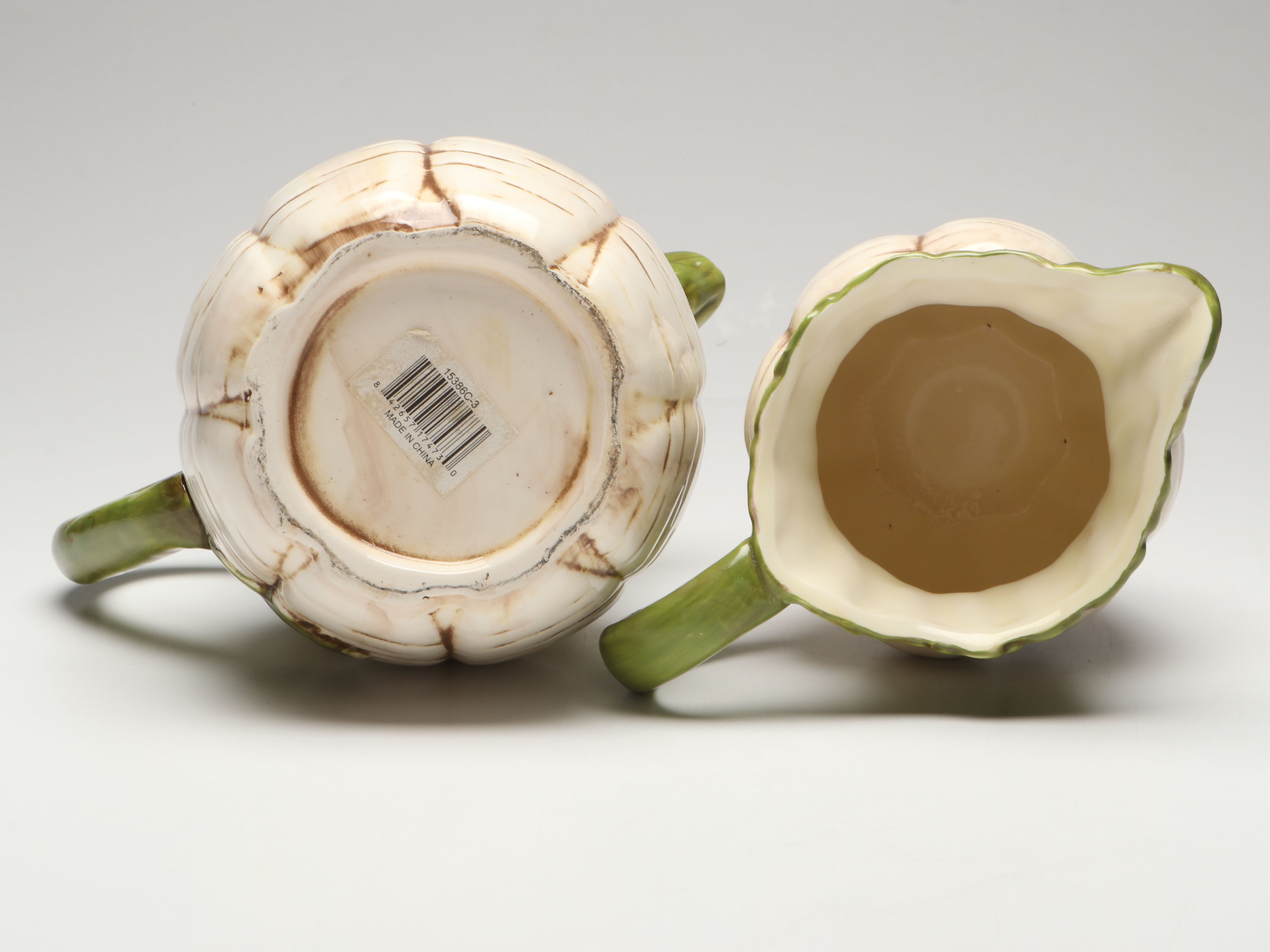 Cabbage Leaf Chip and Dip Tray with Pitchers and More Transferware Plates