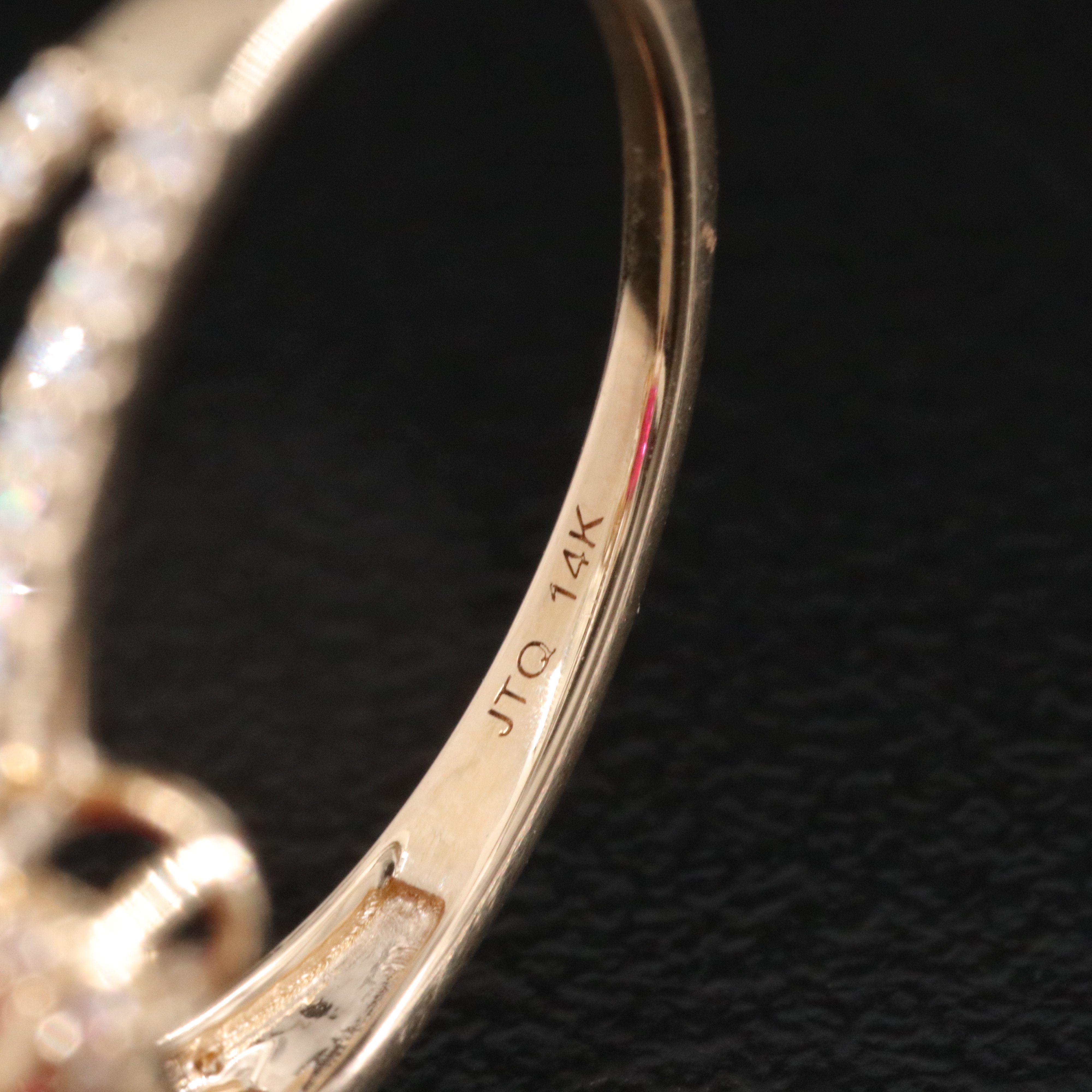 14K 2.96 CT Lab Grown Ruby and Moissanite Ring