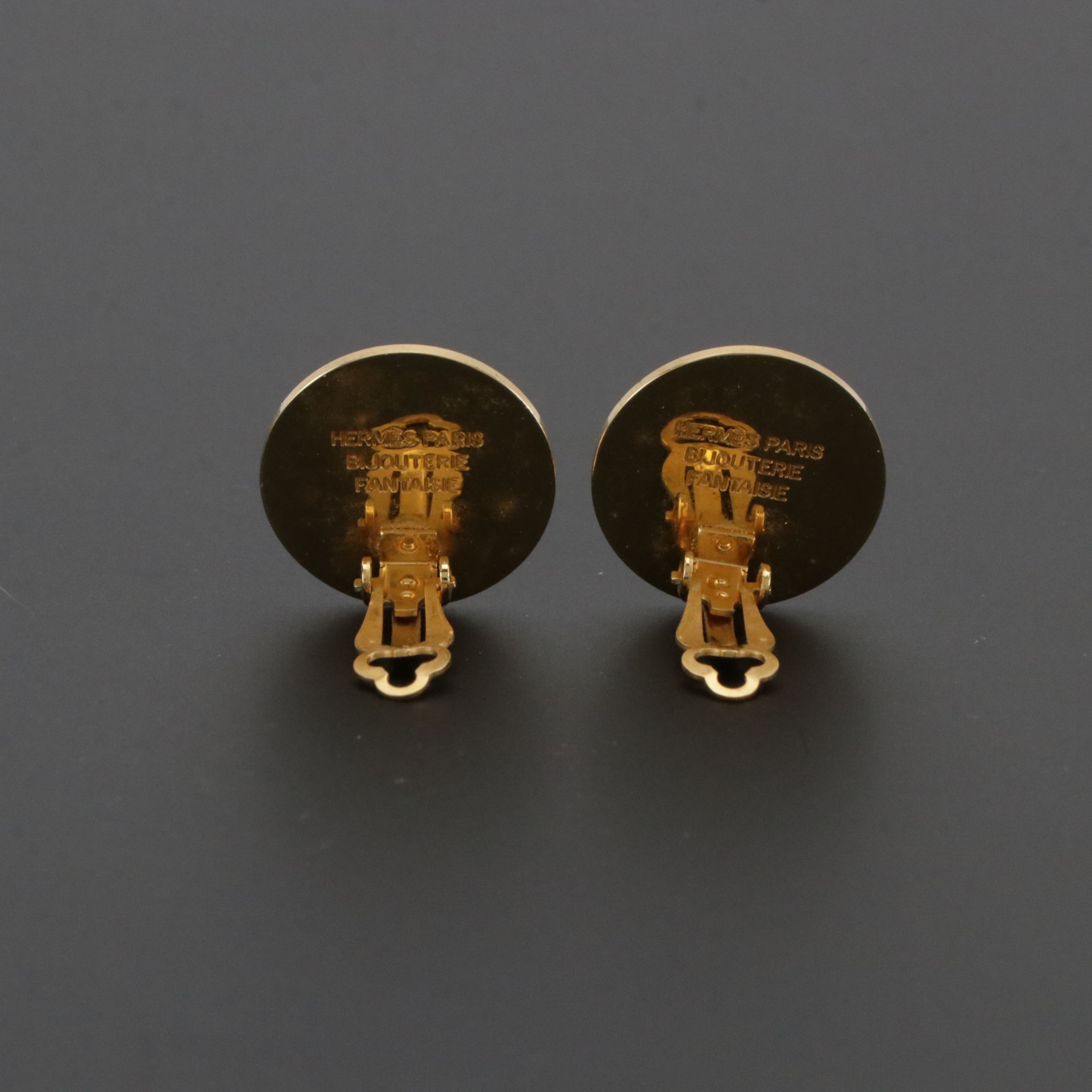 Hermès Clou de Selle Clip Earrings in Box