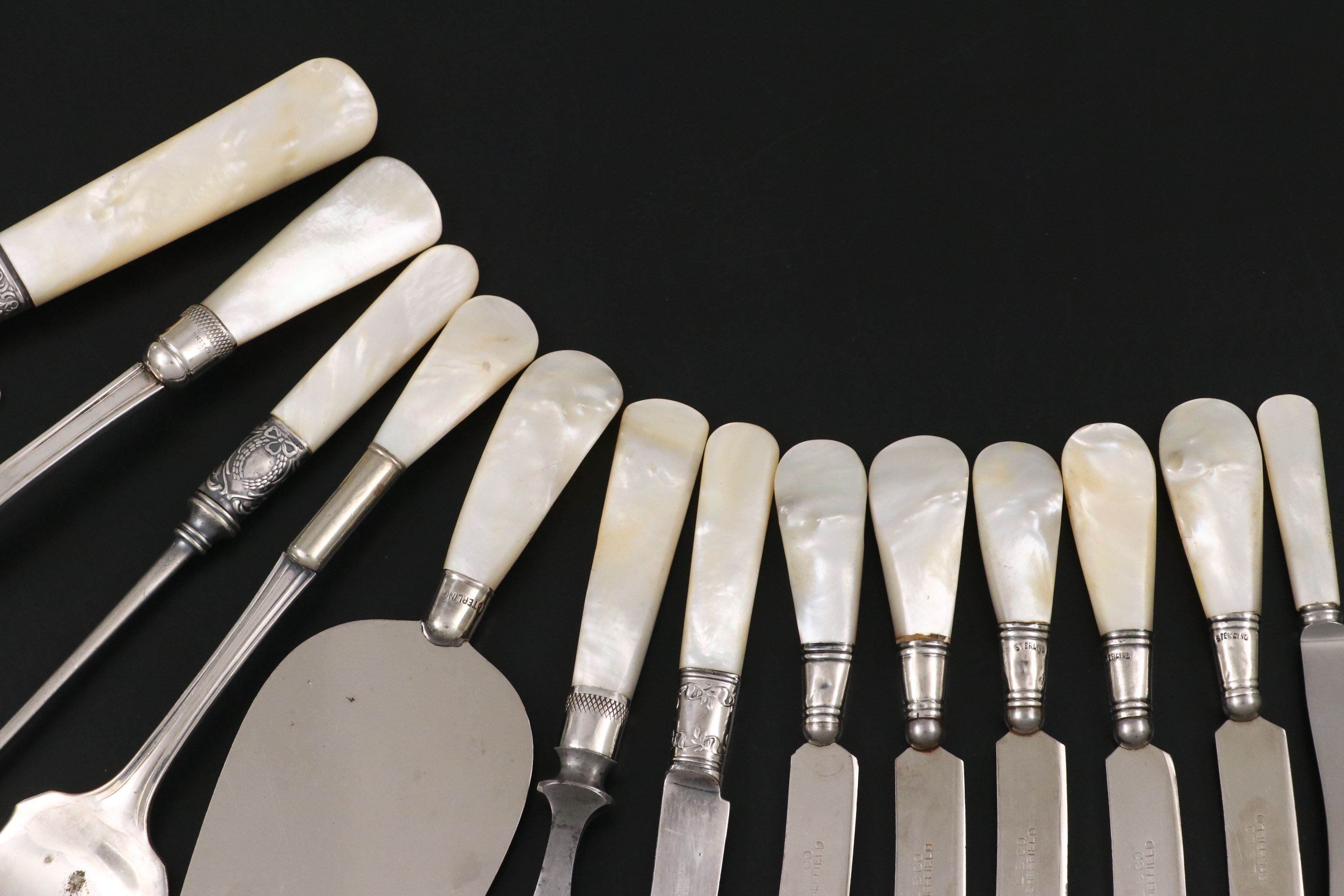 Mother-of-Pearl Handled Flatware and Coin Purses