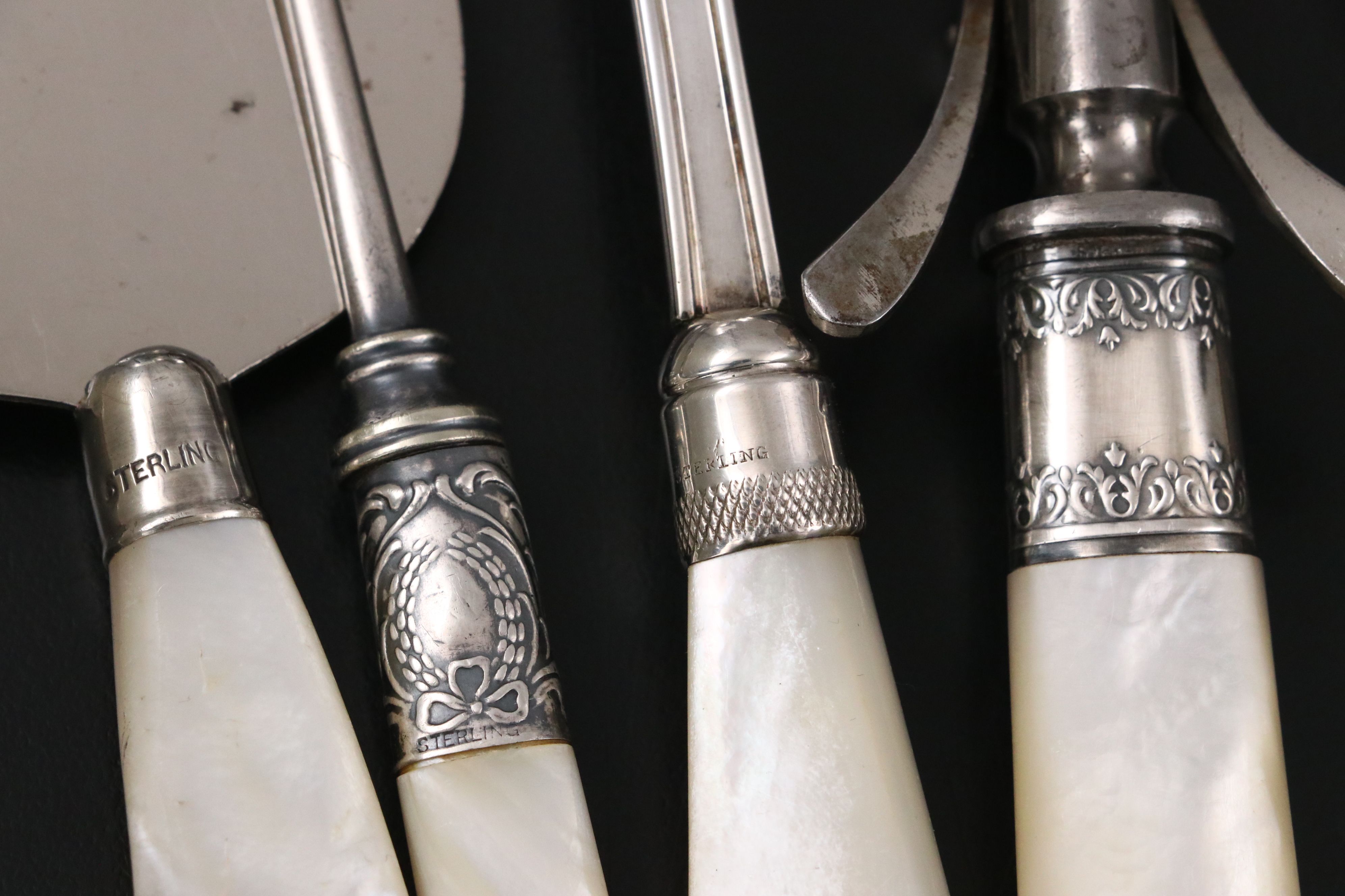 Mother-of-Pearl Handled Flatware and Coin Purses