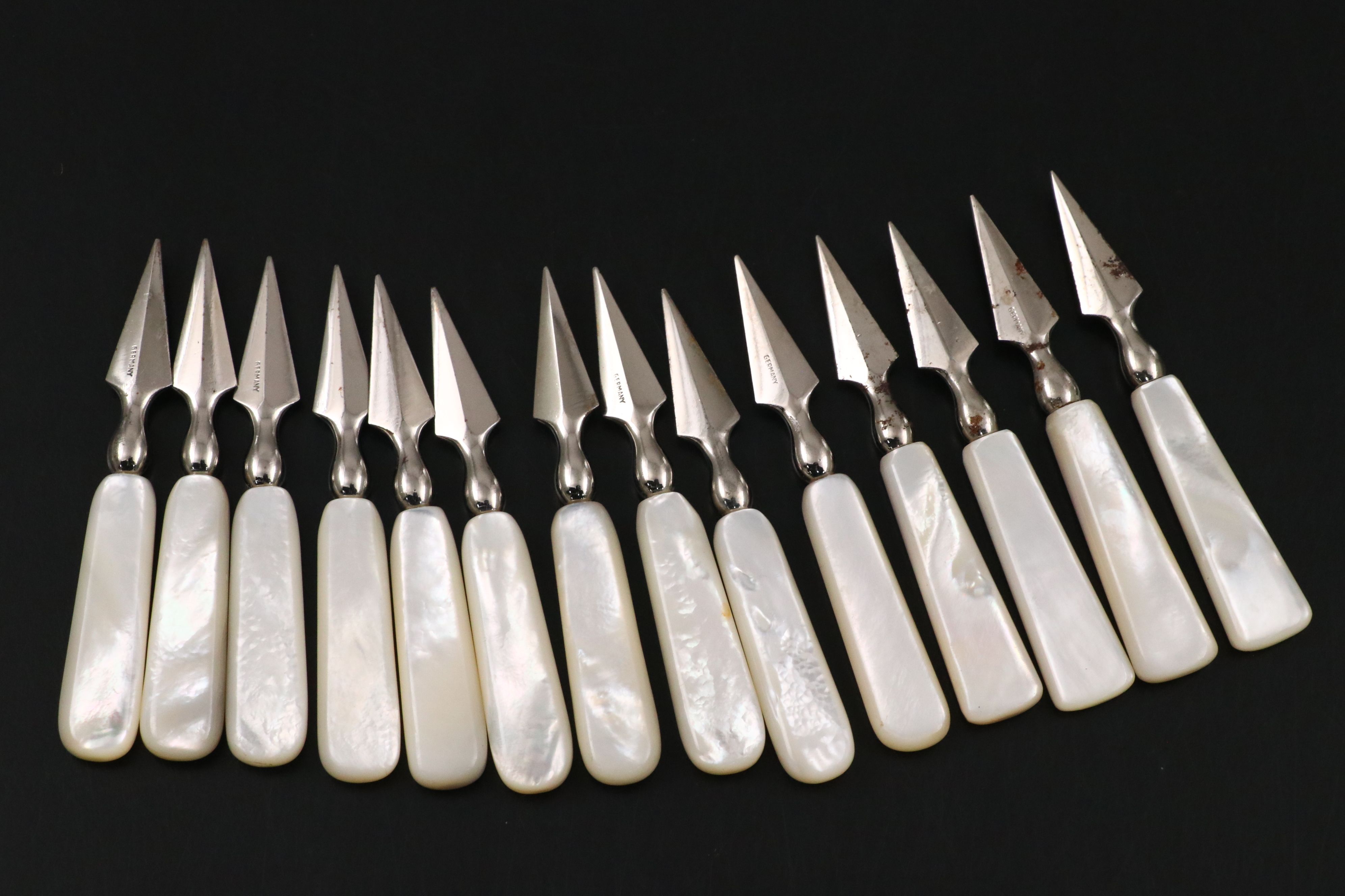 Mother-of-Pearl Handled Flatware and Coin Purses