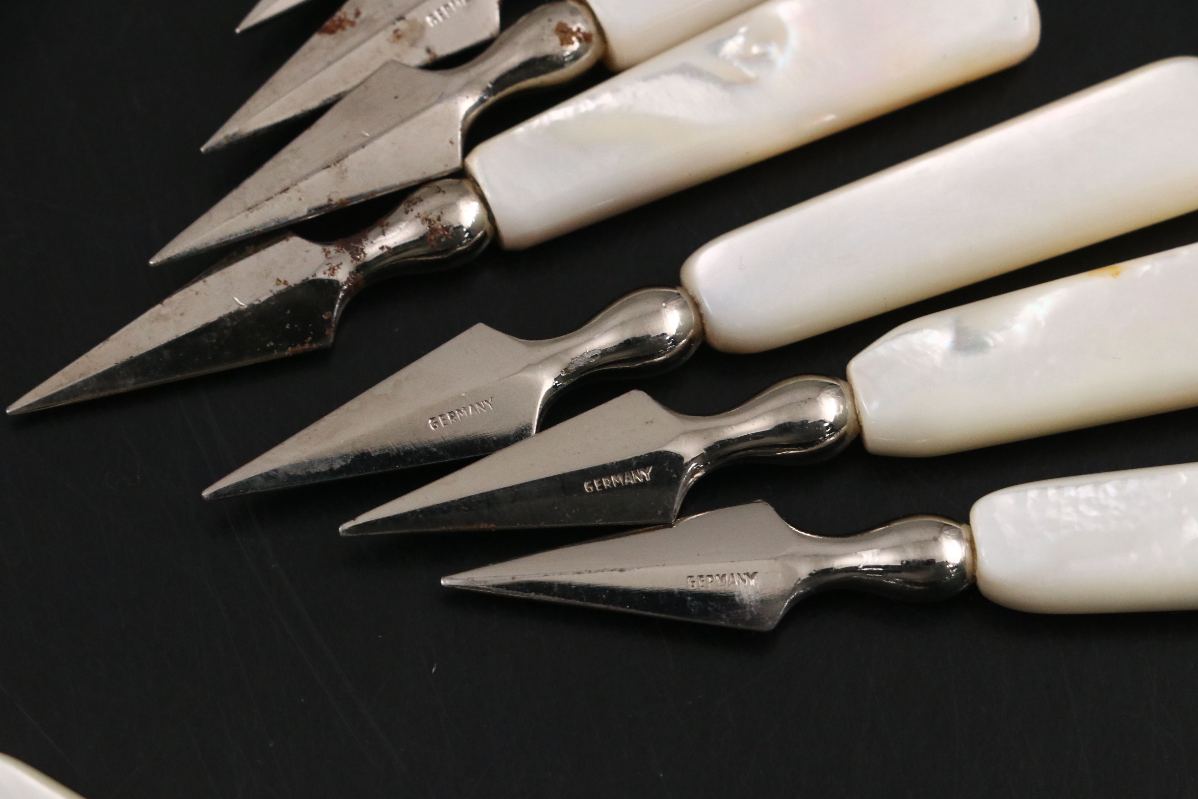 Mother-of-Pearl Handled Flatware and Coin Purses