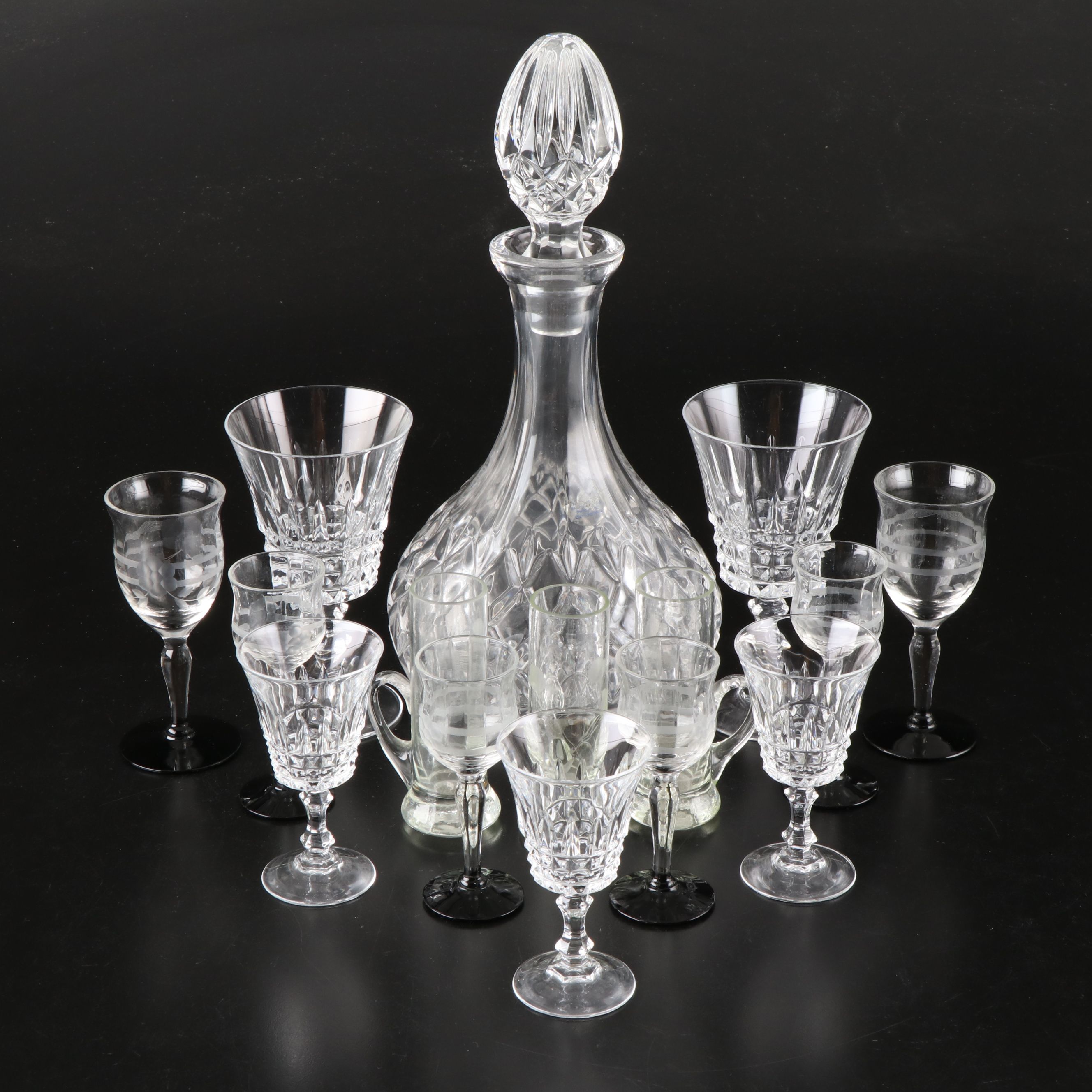 Cristal d'Arques-Durand Crystal and Other Sherry and Cordial Glasses