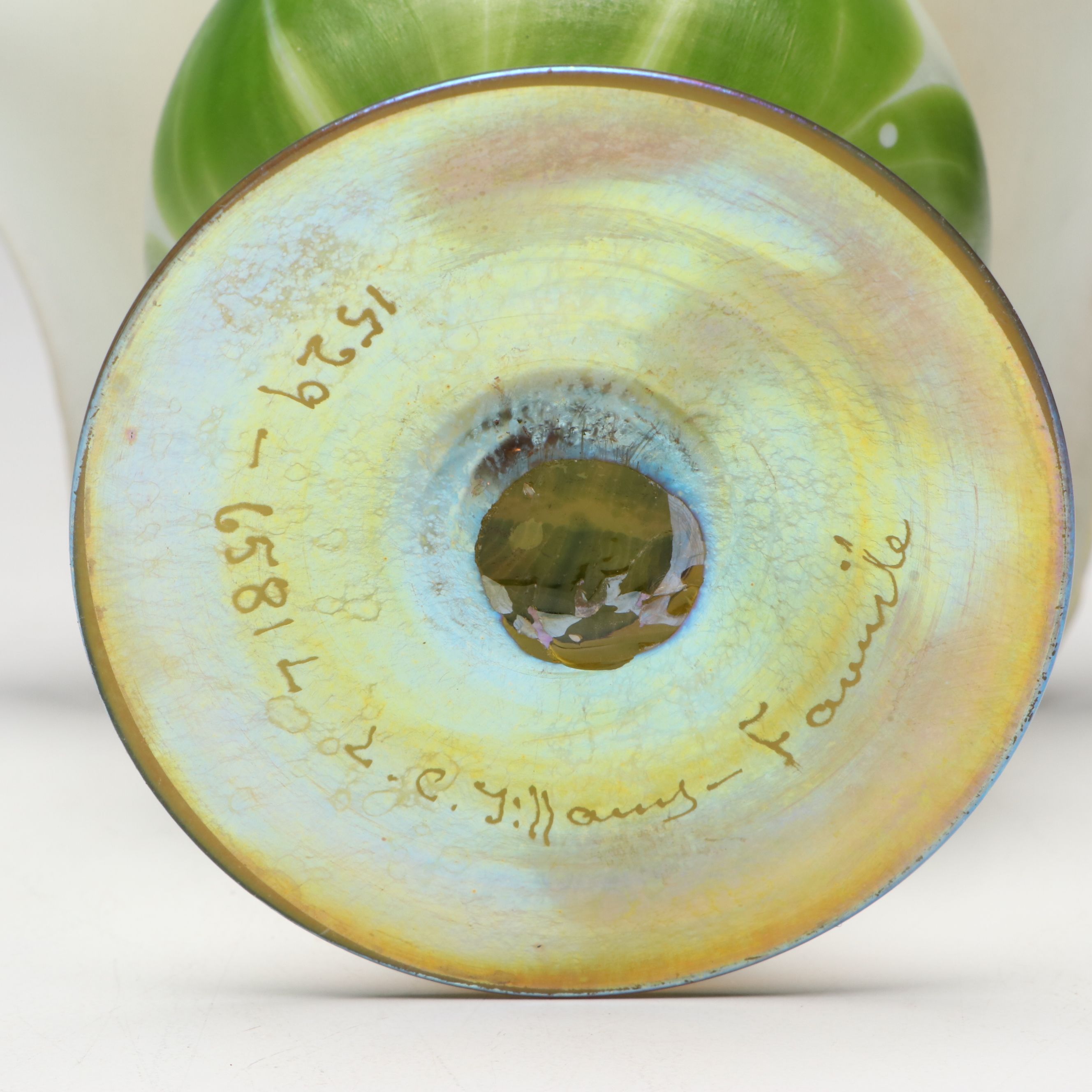 Louis Comfort Tiffany Ruffled Favrile Glass Compote, Early 20th C.