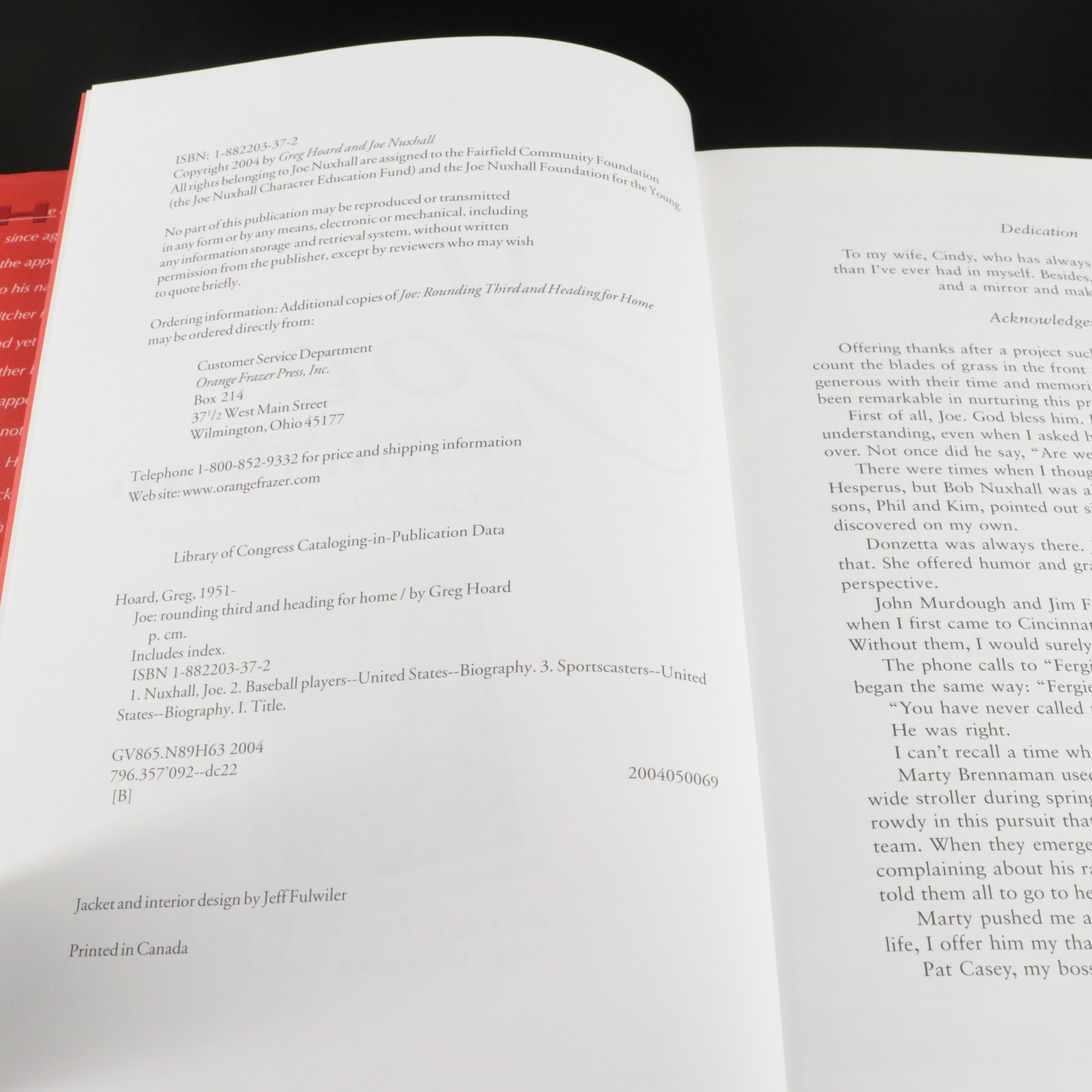 Joe Nuxhall Signed Rawlings Official National League Baseball and Book