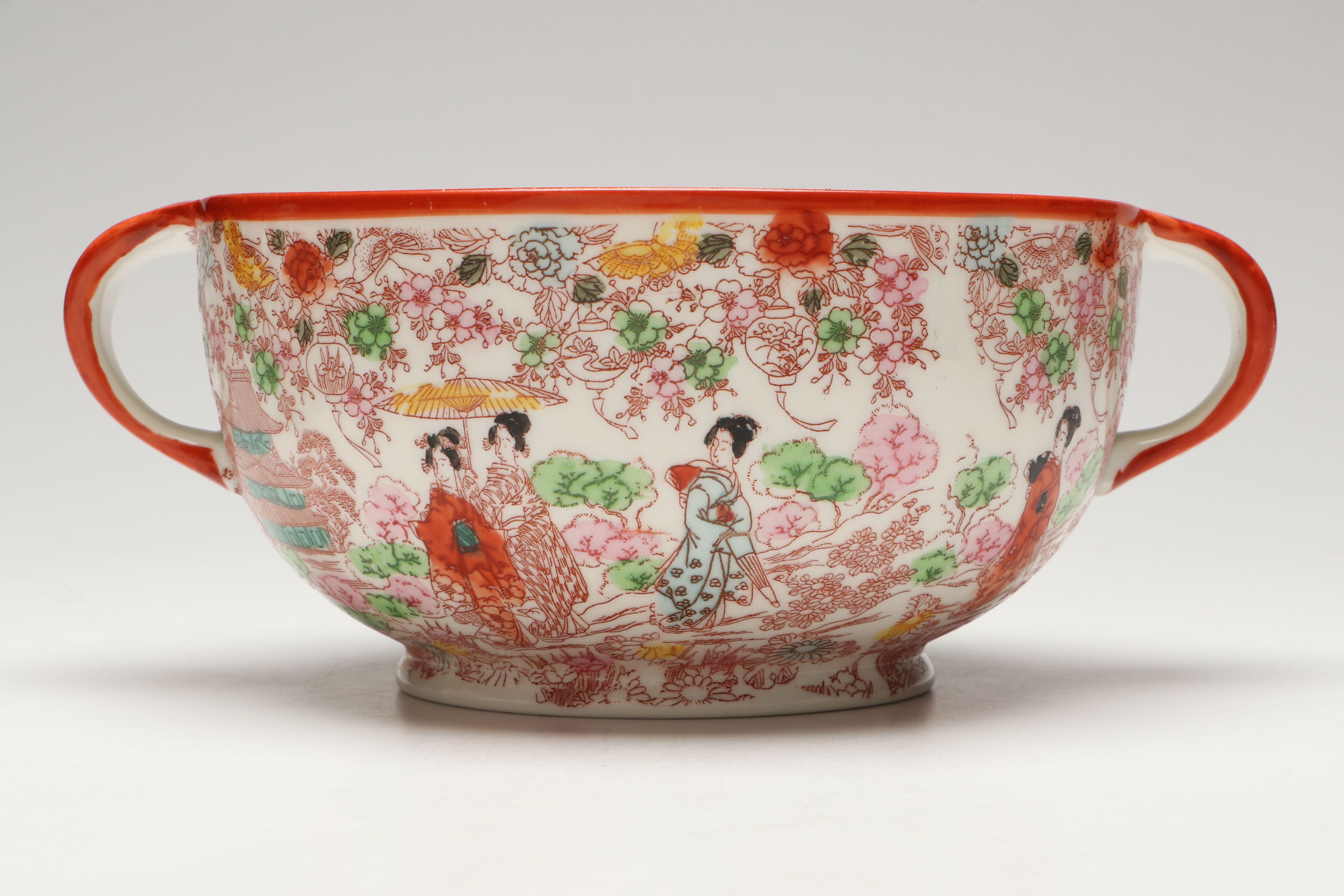 Japanese Famille Rose Porcelain Tea Service