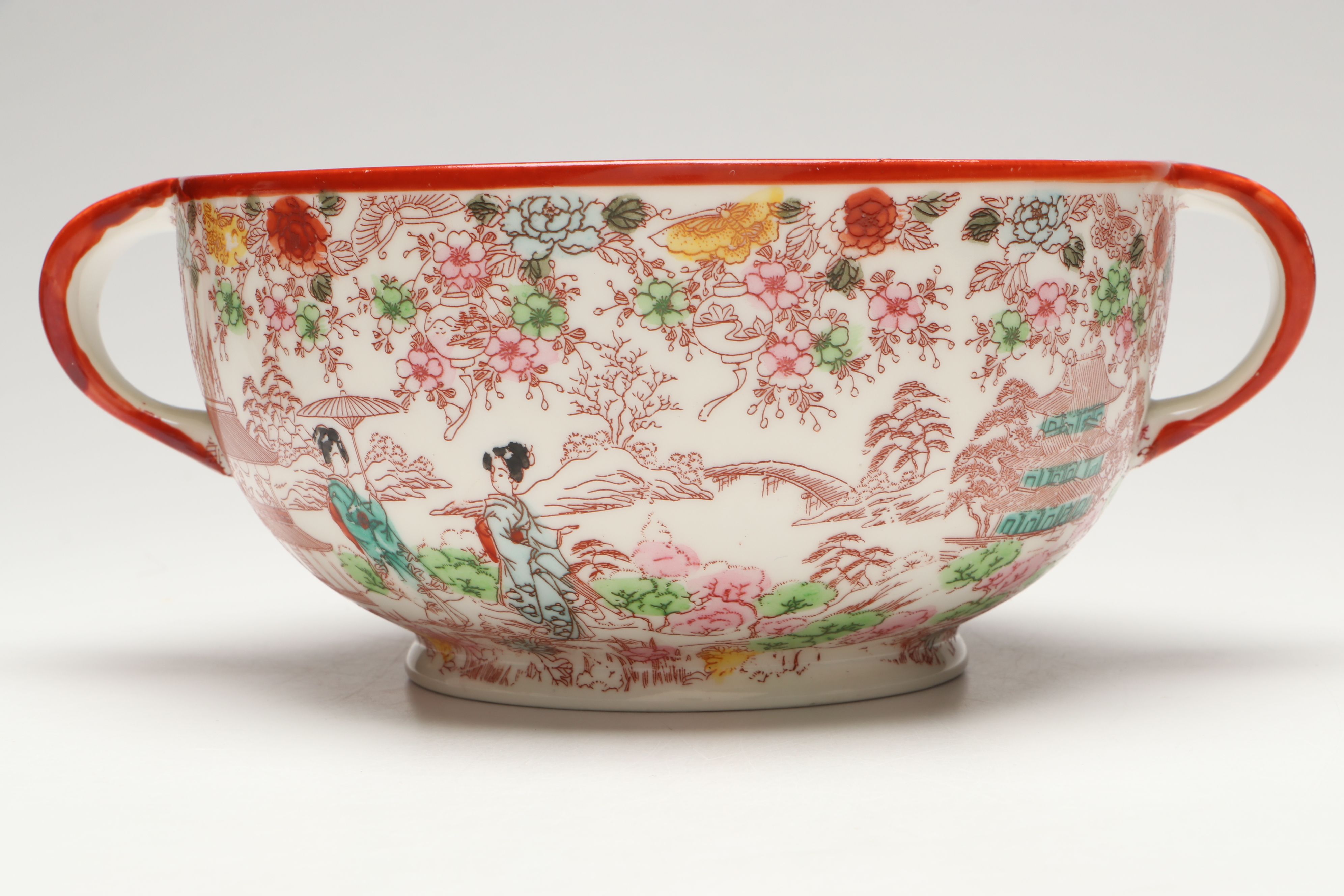 Japanese Famille Rose Porcelain Tea Service
