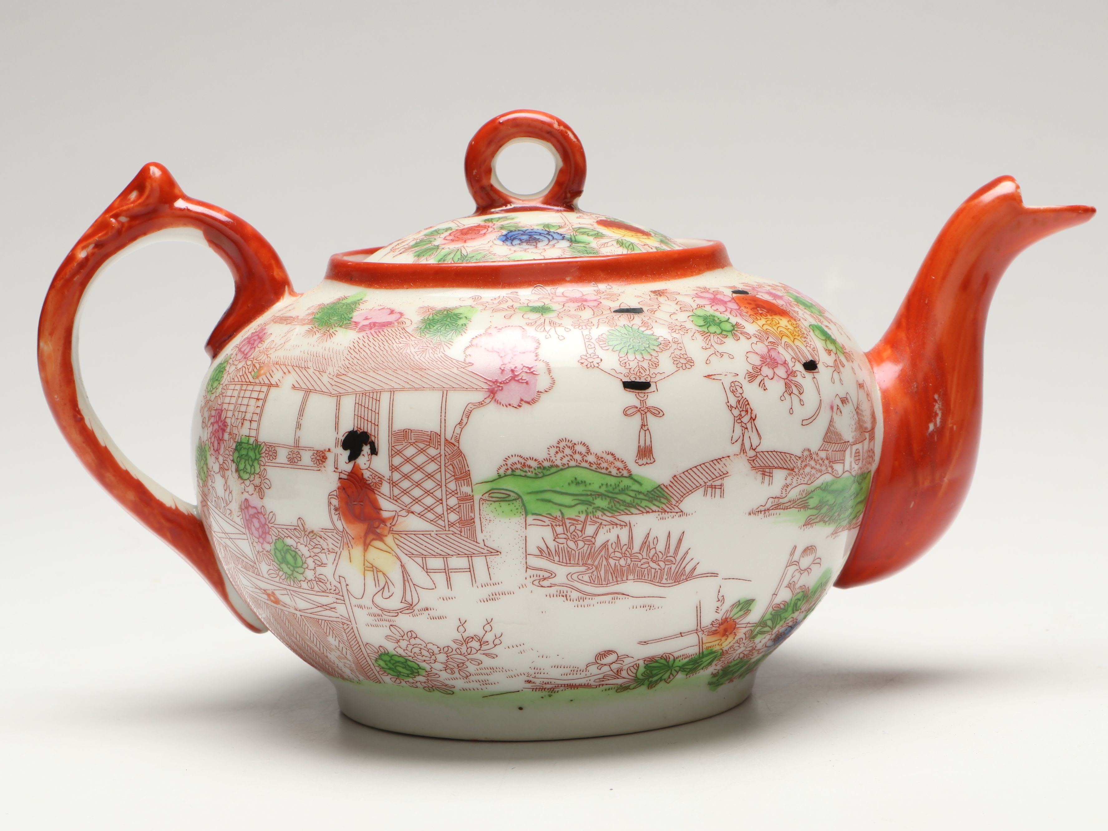 Japanese Famille Rose Porcelain Tea Service