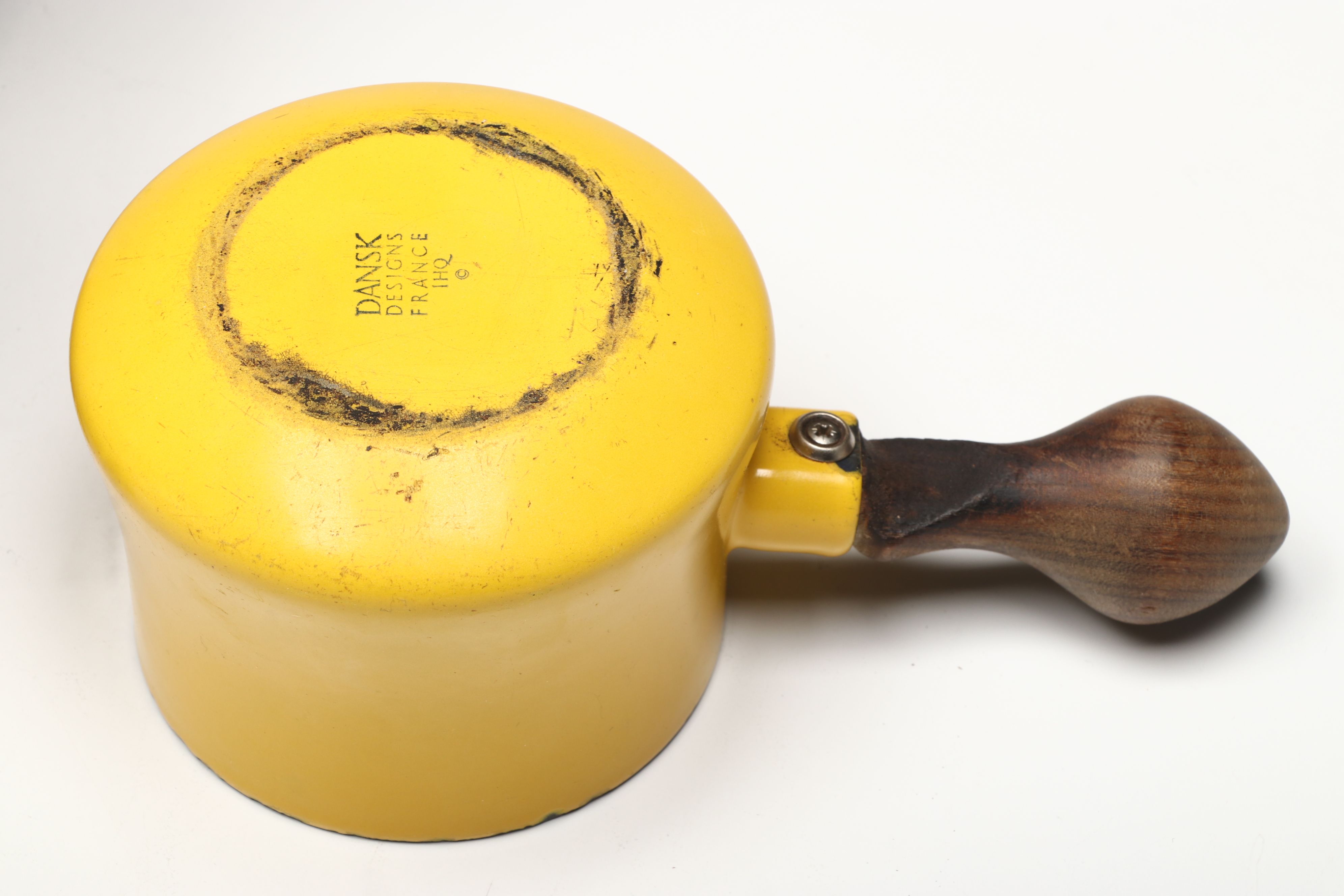 Dansk "Kobenstyle" Yellow Enameled Casserole Dishes, Fondue Pot and Sauce Pans