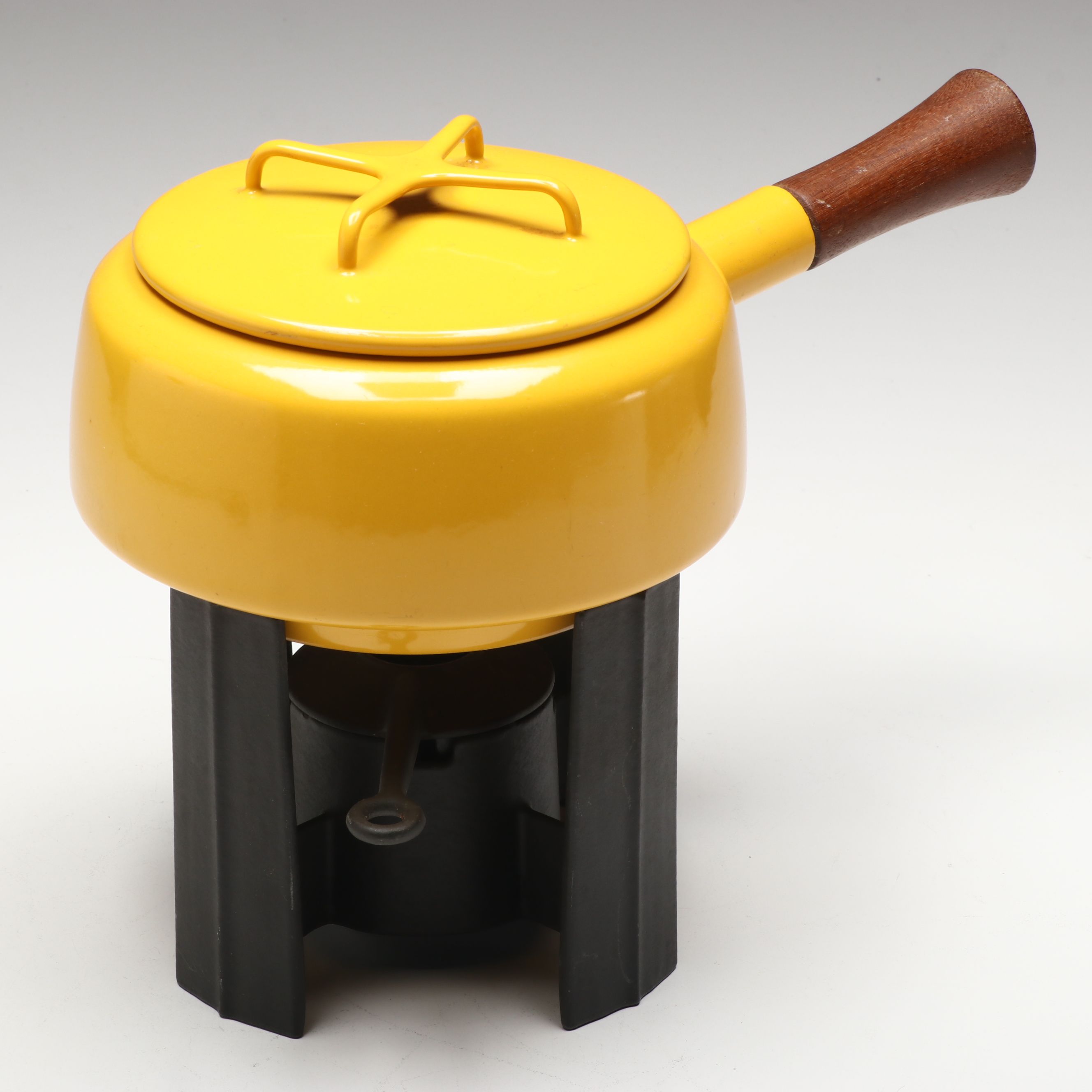 Dansk "Kobenstyle" Yellow Enameled Casserole Dishes, Fondue Pot and Sauce Pans