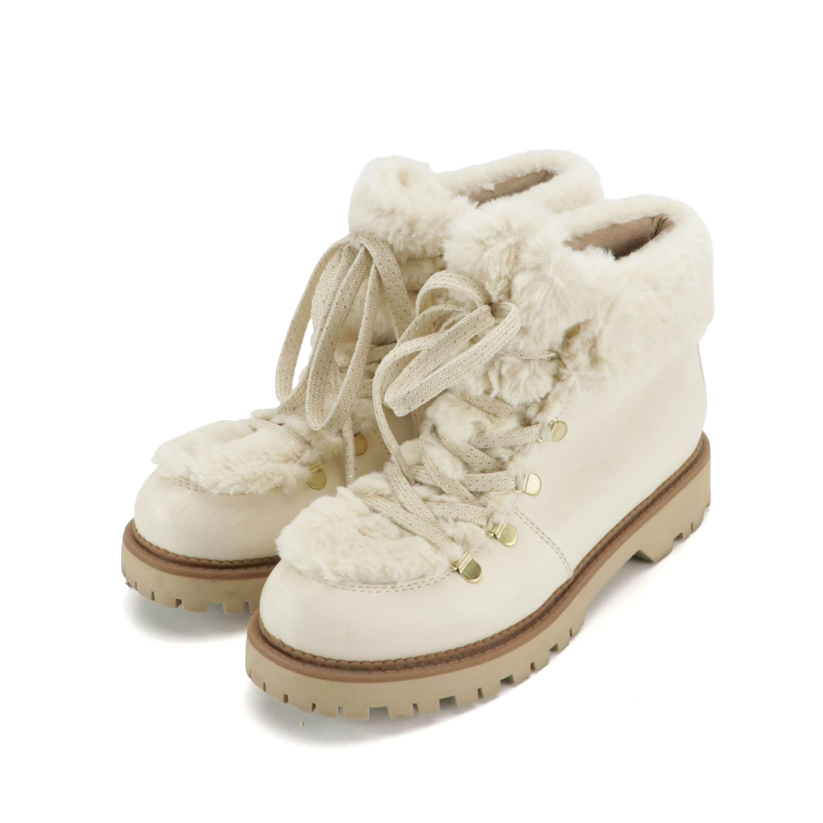 Circus by Sam Edelman "Kilbourn" Faux Fur Lined Lace-Up Boots