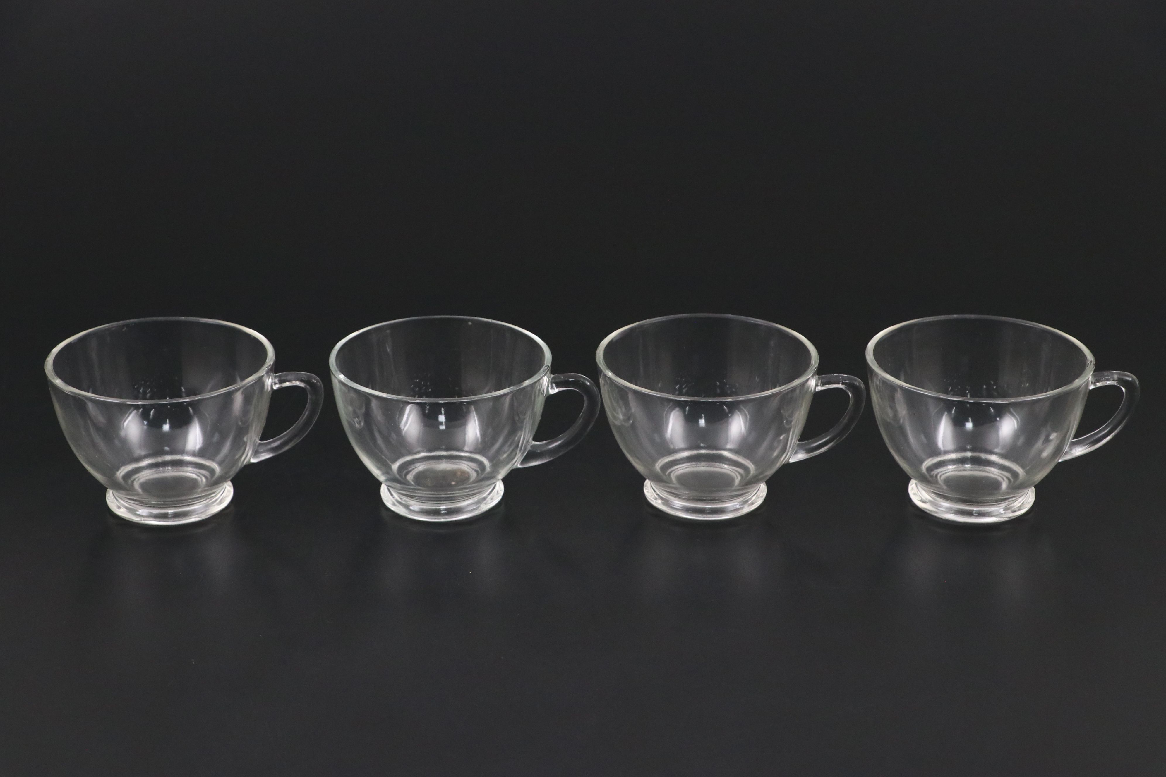 Anchor Hocking "Serva-Snack" Crystal Trays and Cups