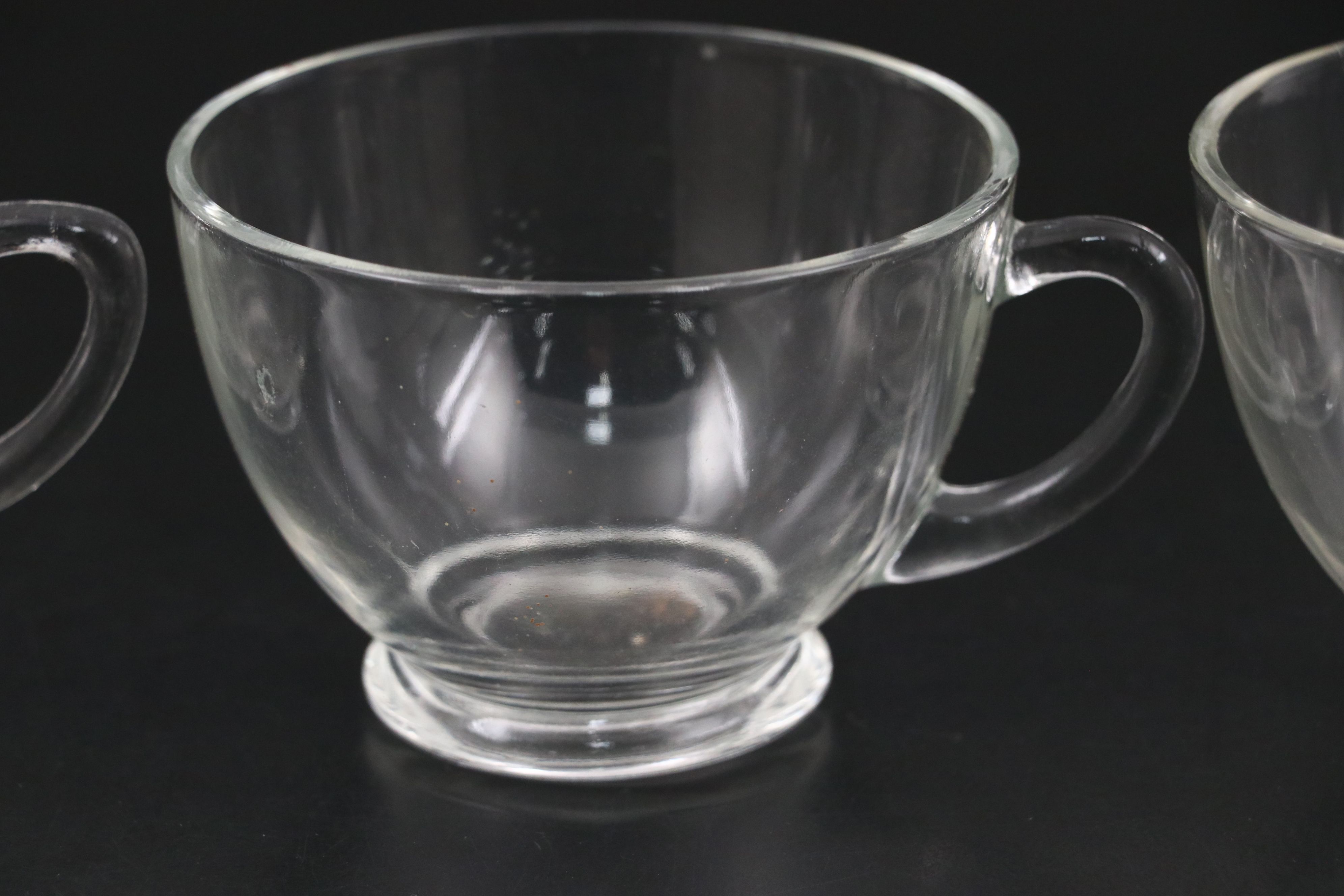 Anchor Hocking "Serva-Snack" Crystal Trays and Cups