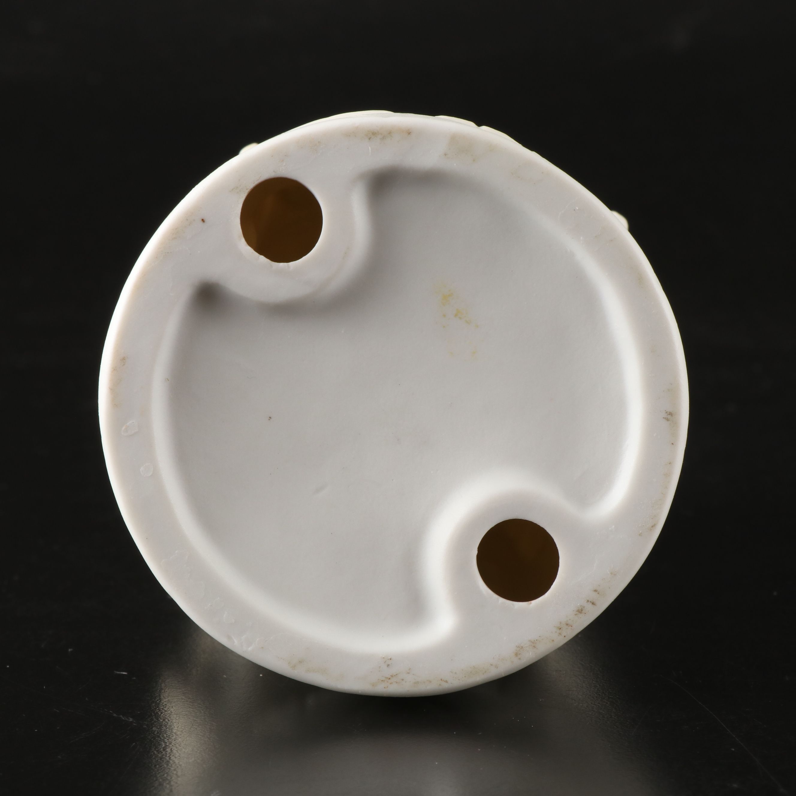 Victorian Style Lady's Head Porcelain Hat Pin Holder with Vintage Hat Pins