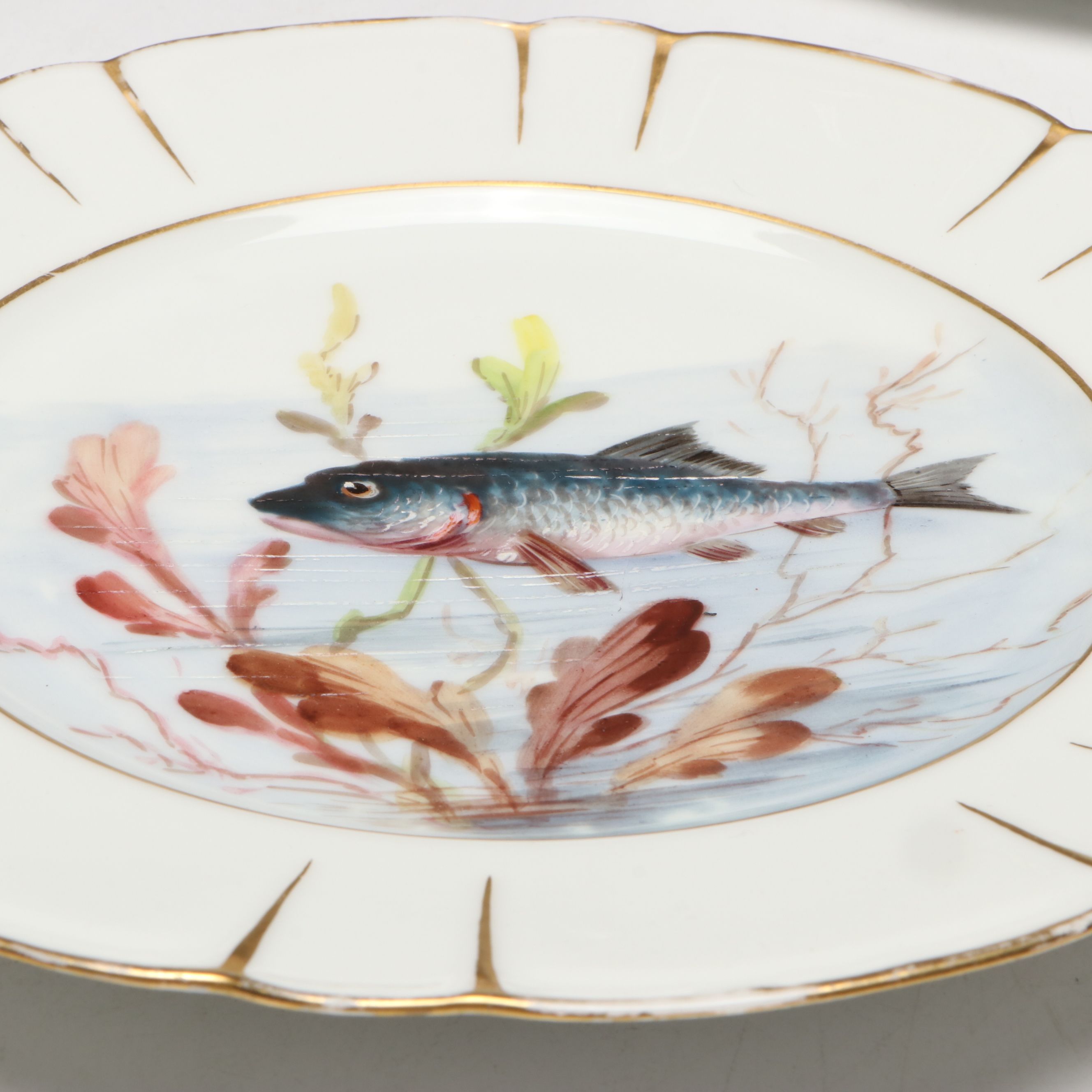 Haviland "Schleiger 10" Hand-Painted Fish Service