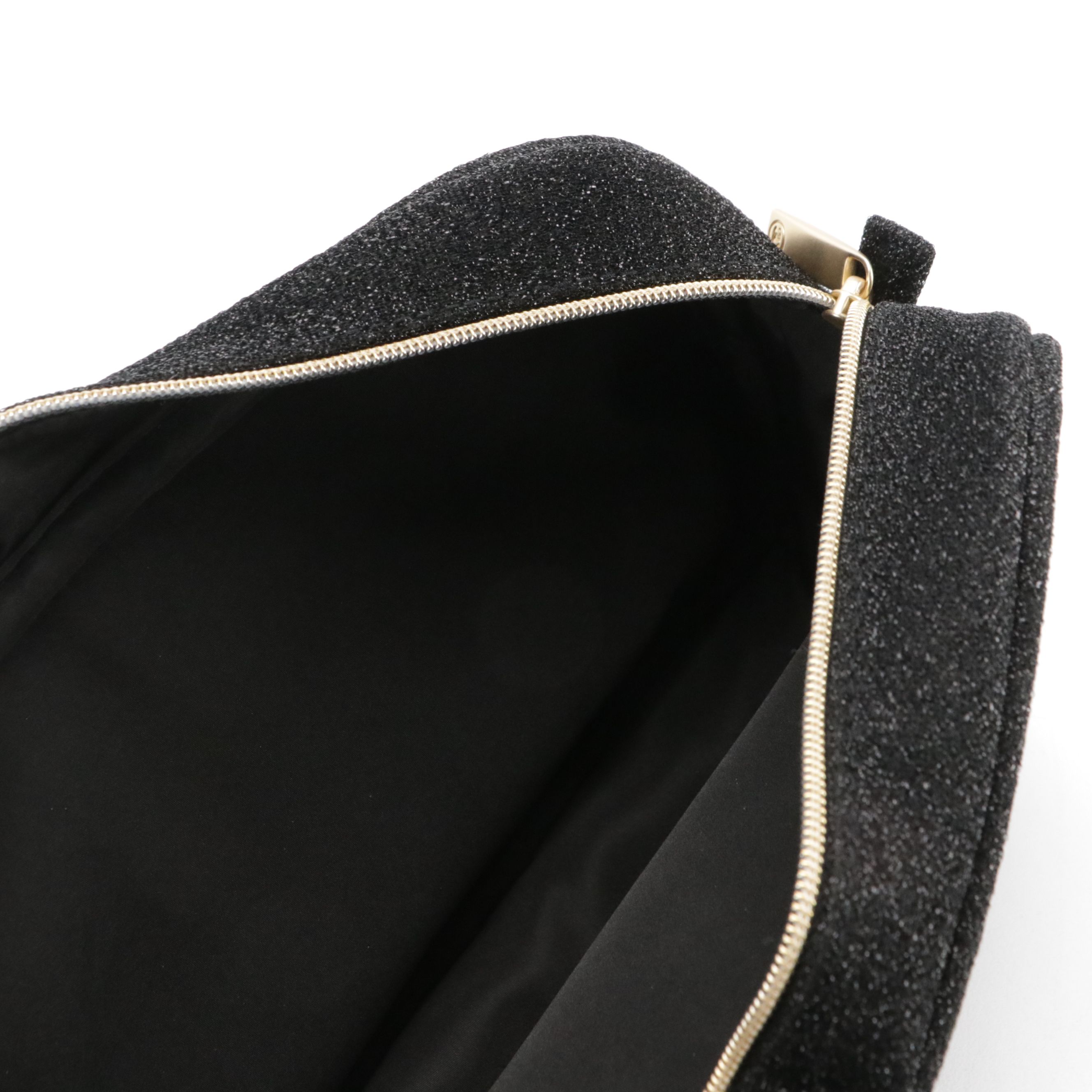Chanel Beauté Promotional Black Glitter Cosmetic Pouch, With Box
