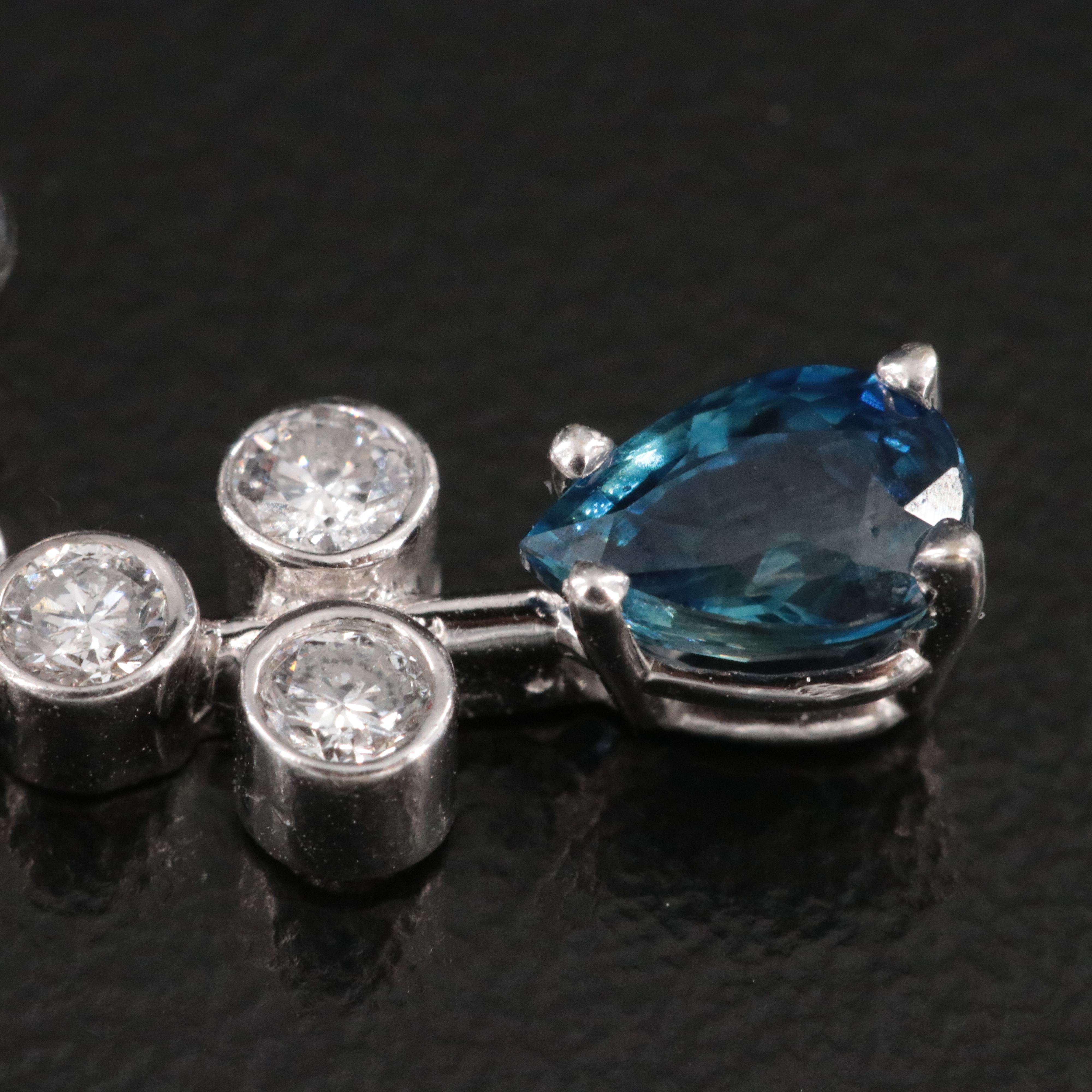 14K Sapphire and Diamond Pendant