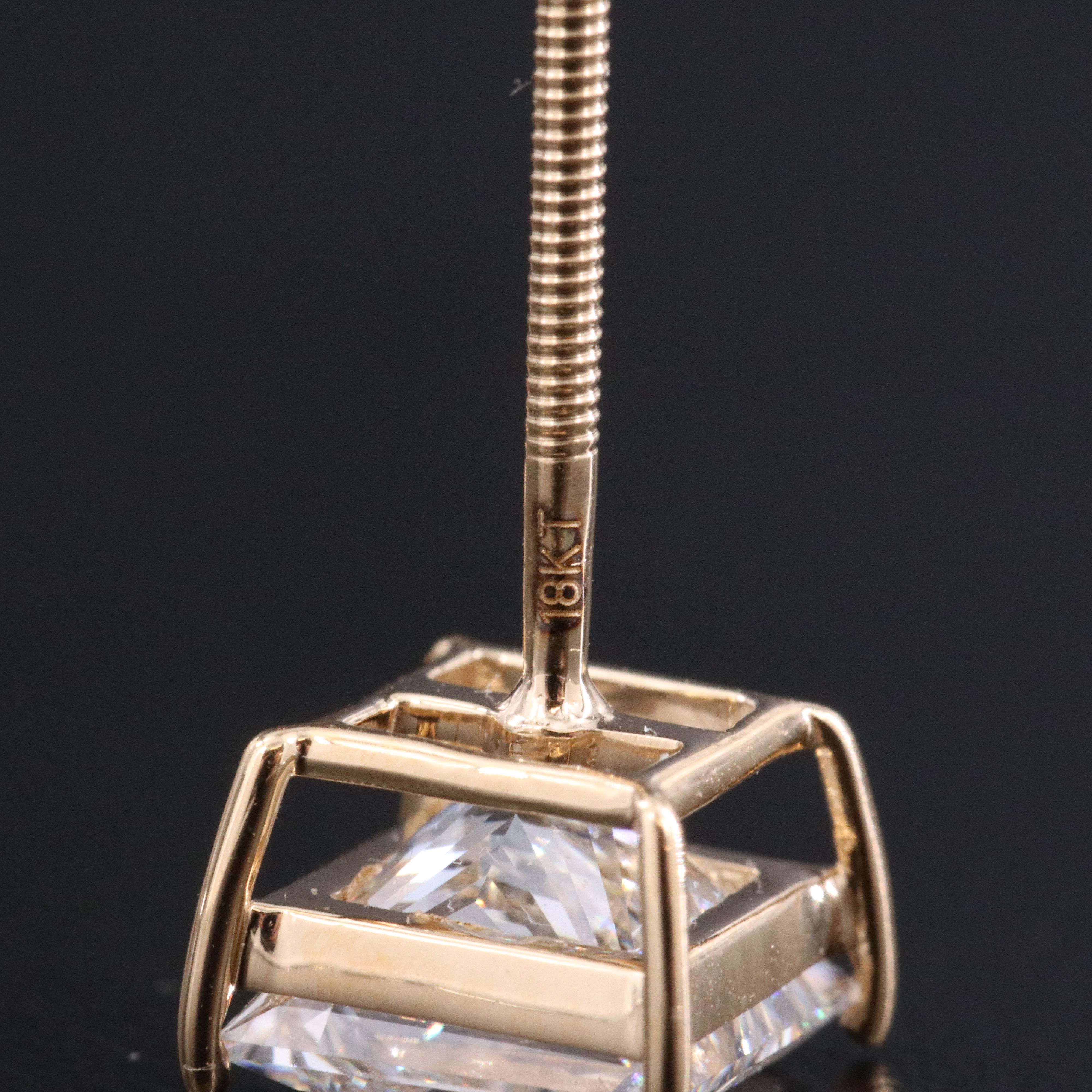 18K 4.15 CTW Lab Grown Diamond Stud Earrings with IGI Reports