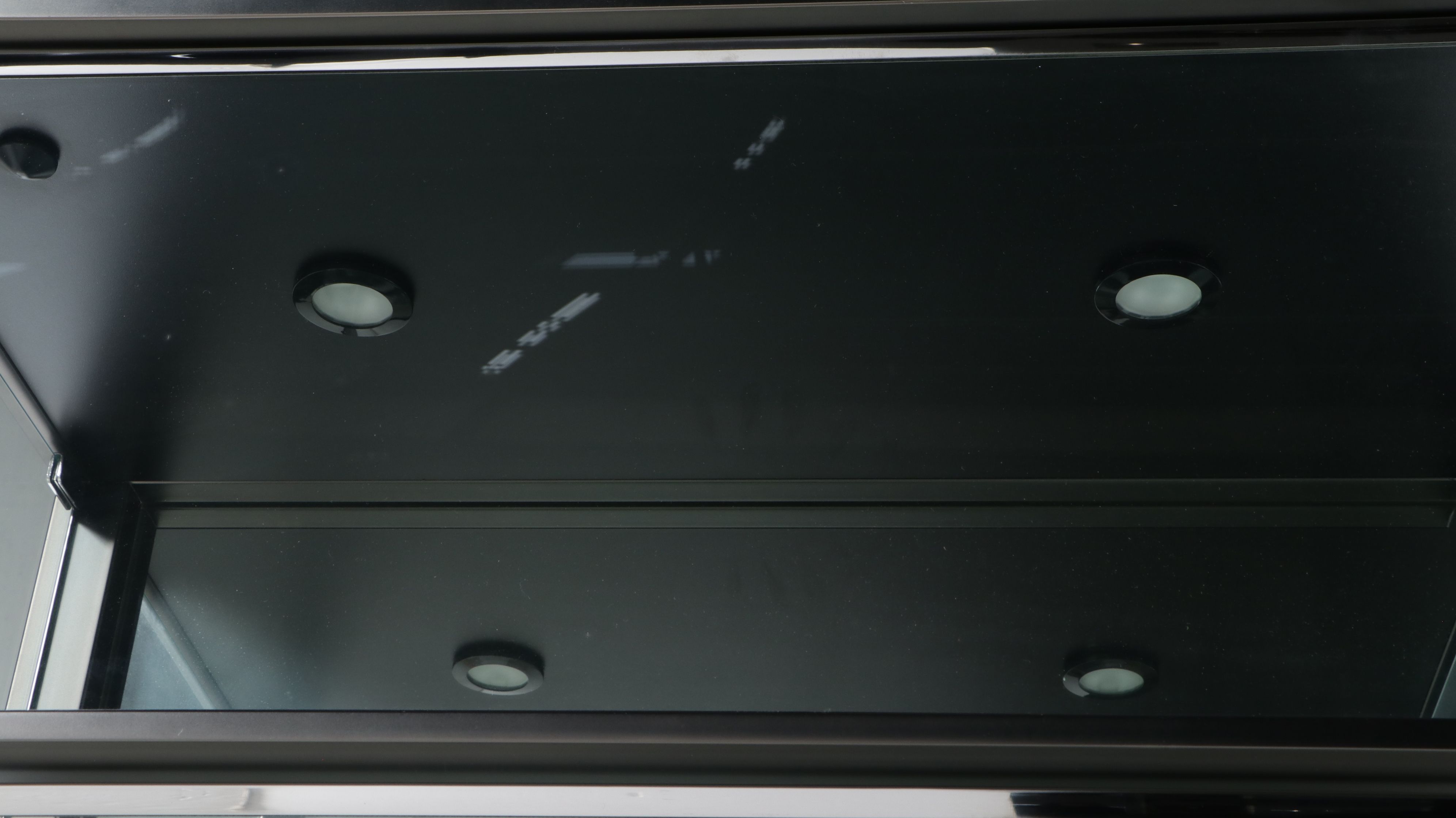 Contemporary Five-Tier Curved Glass and Metal Display Cabinet