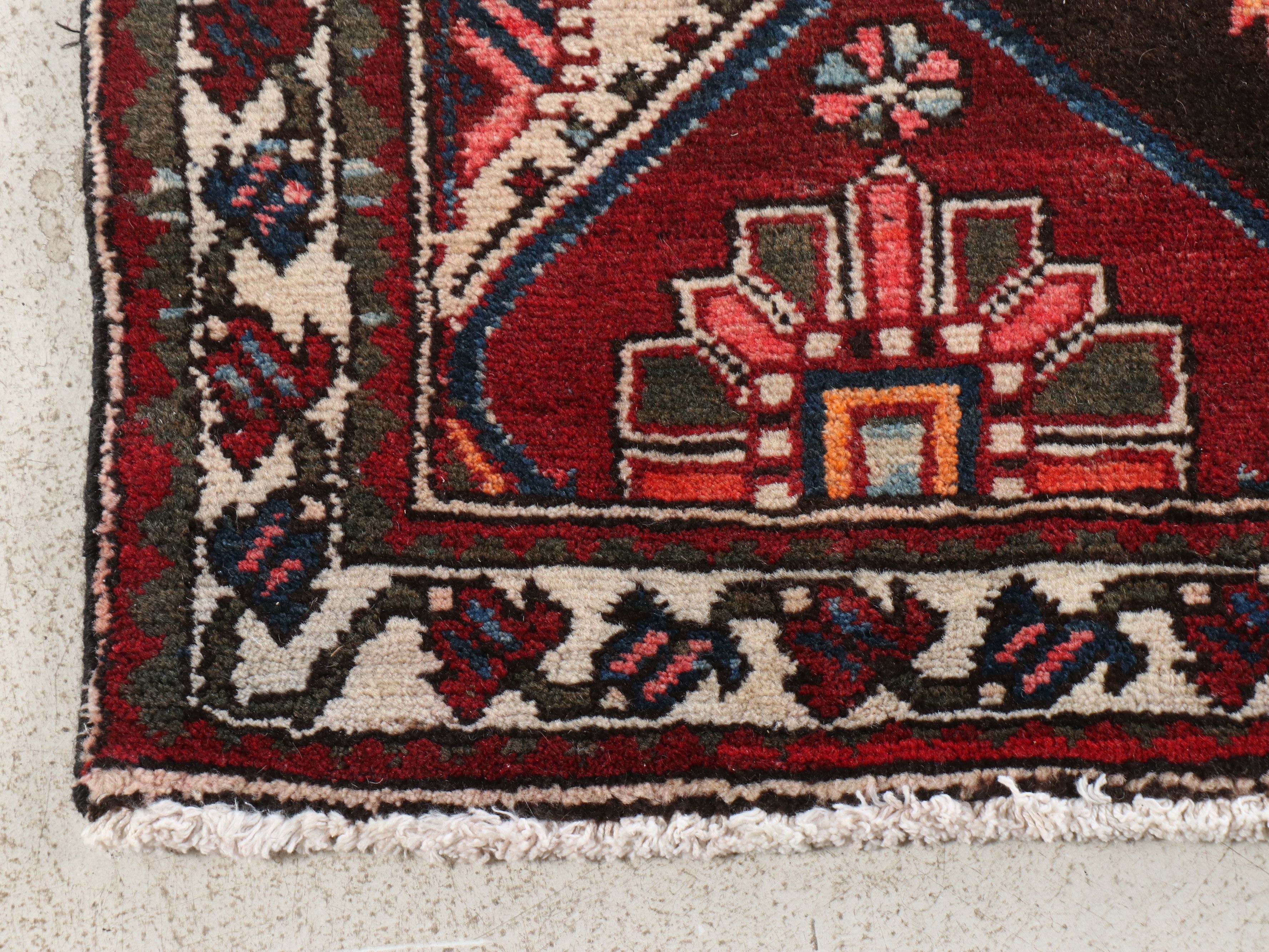 3'4 x 9'5 Hand-Knotted Persian Karajeh Long Rug