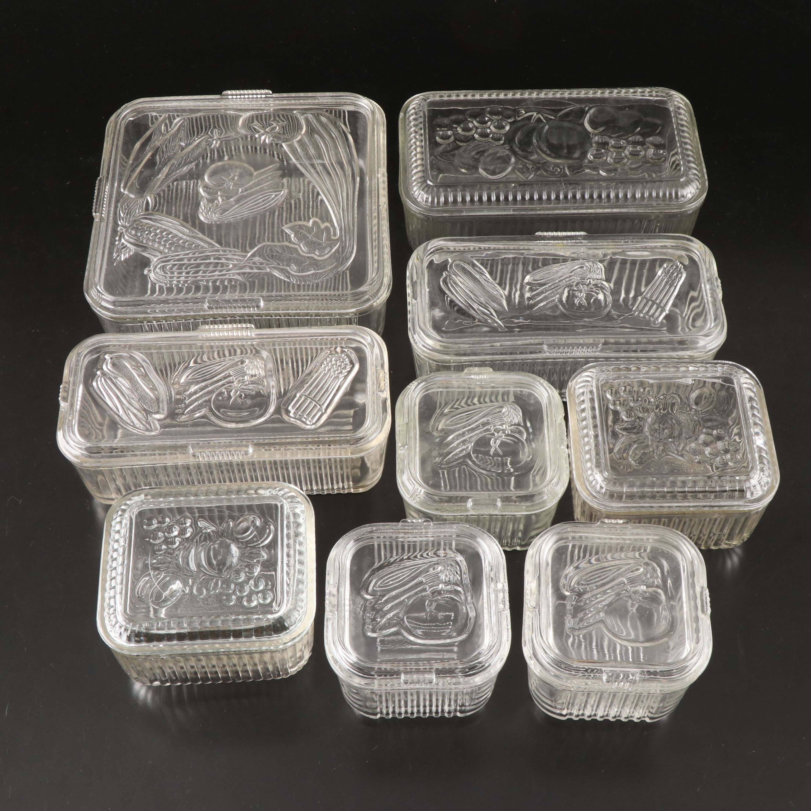 Federal Glass Company Fruit and Vegetable Refrigerator Boxes