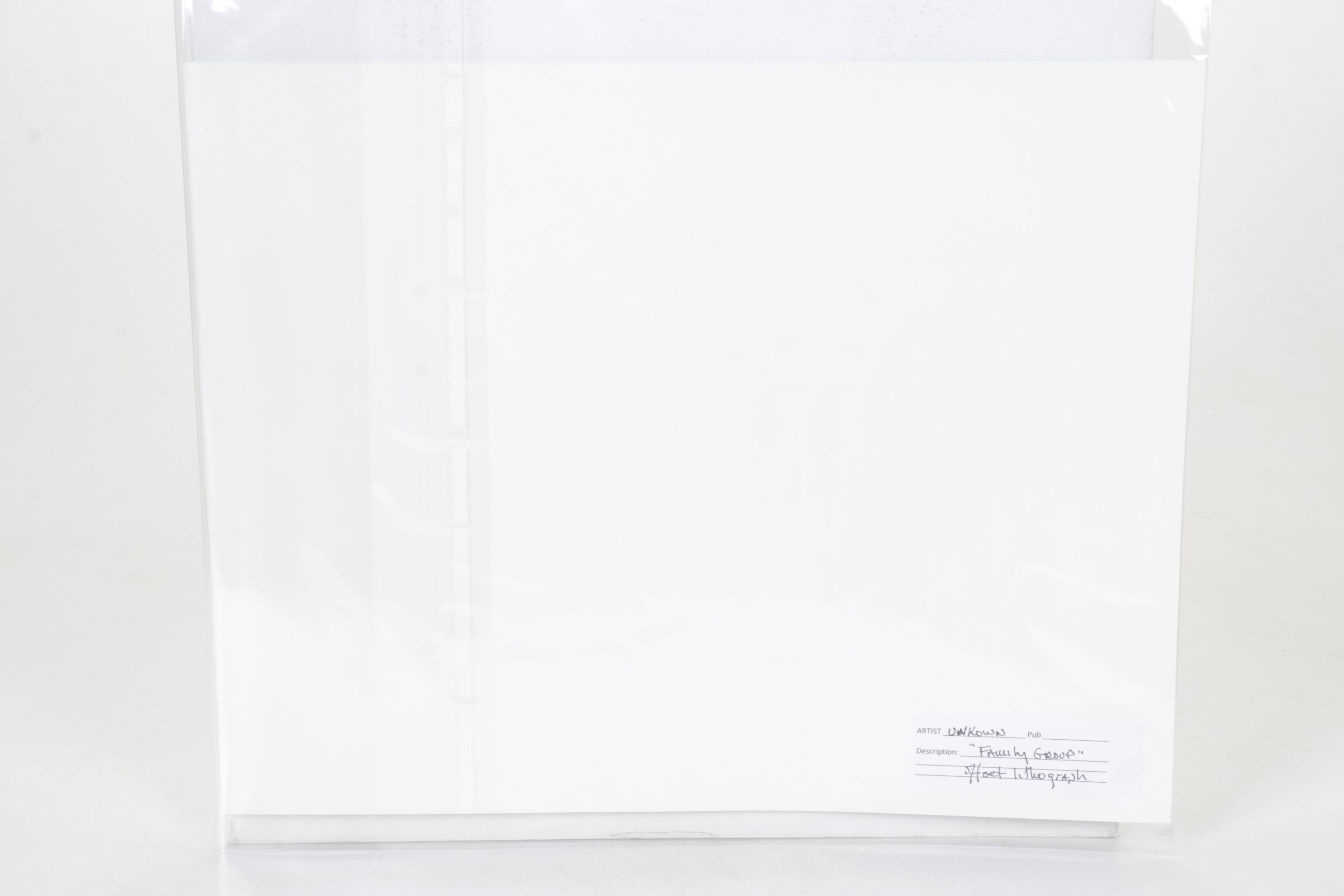 Offset Lithograph "Family Group" Portrait Circa 1840