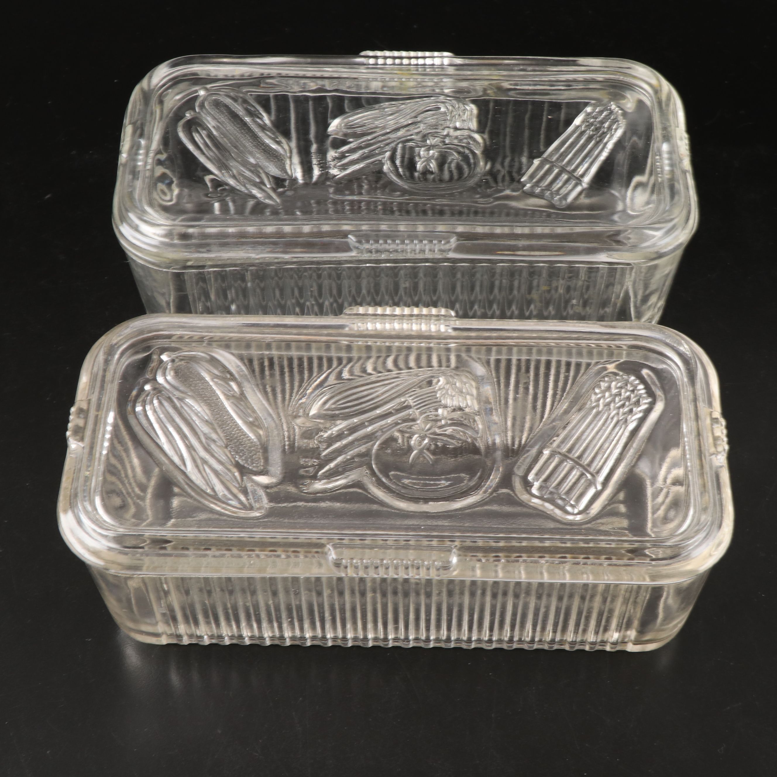 Federal Glass Company Fruit and Vegetable Refrigerator Boxes
