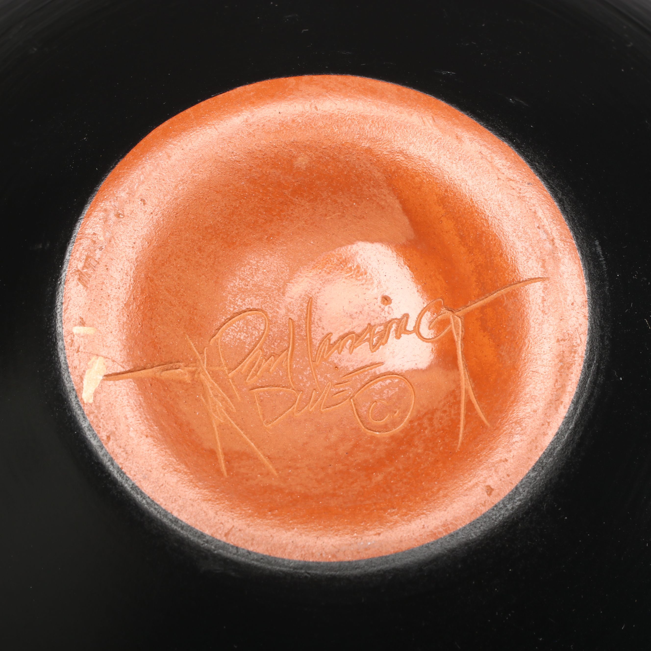 Paul Lansing Navajo Pottery Bowl with Bear Design