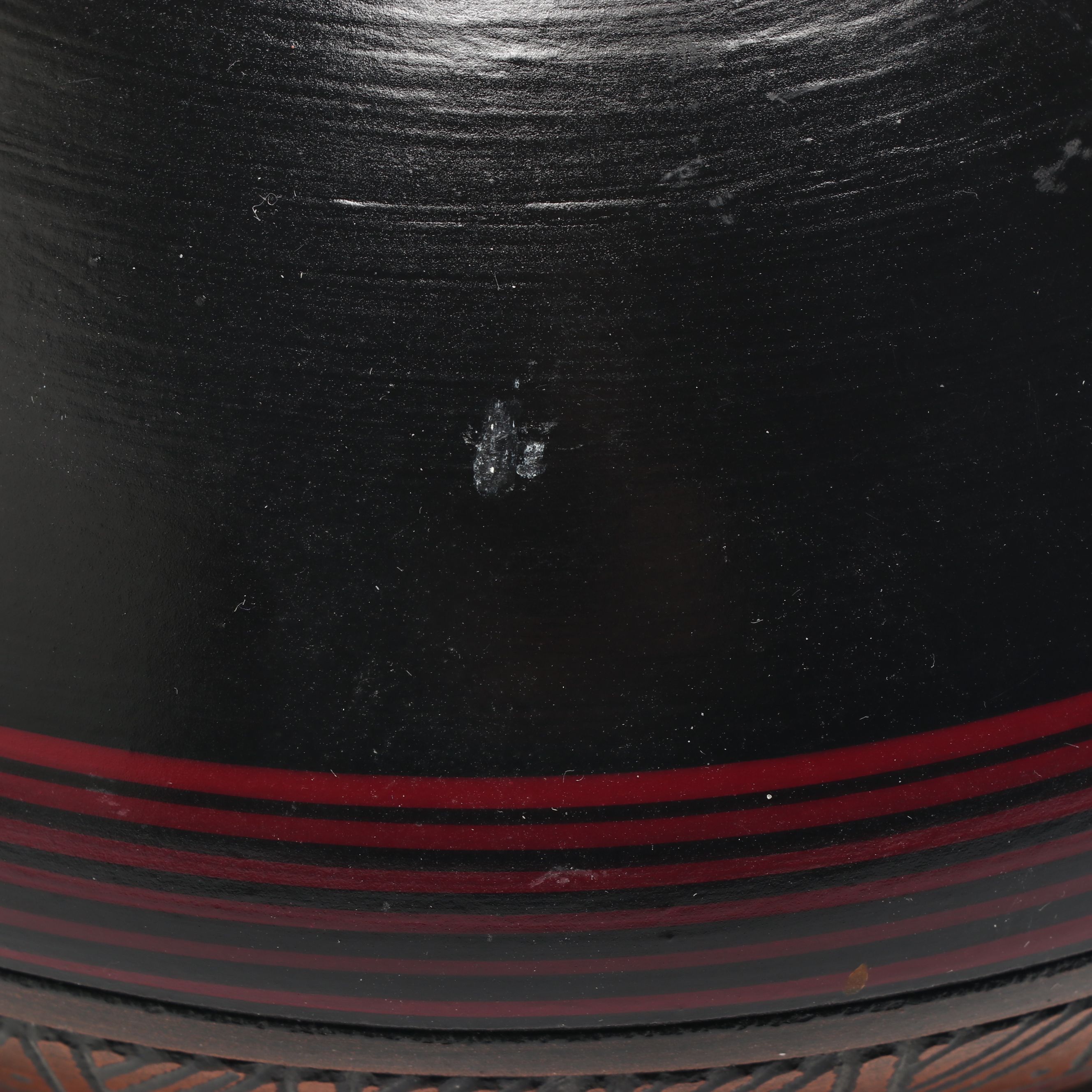 Paul Lansing Navajo Pottery Bowl with Bear Design