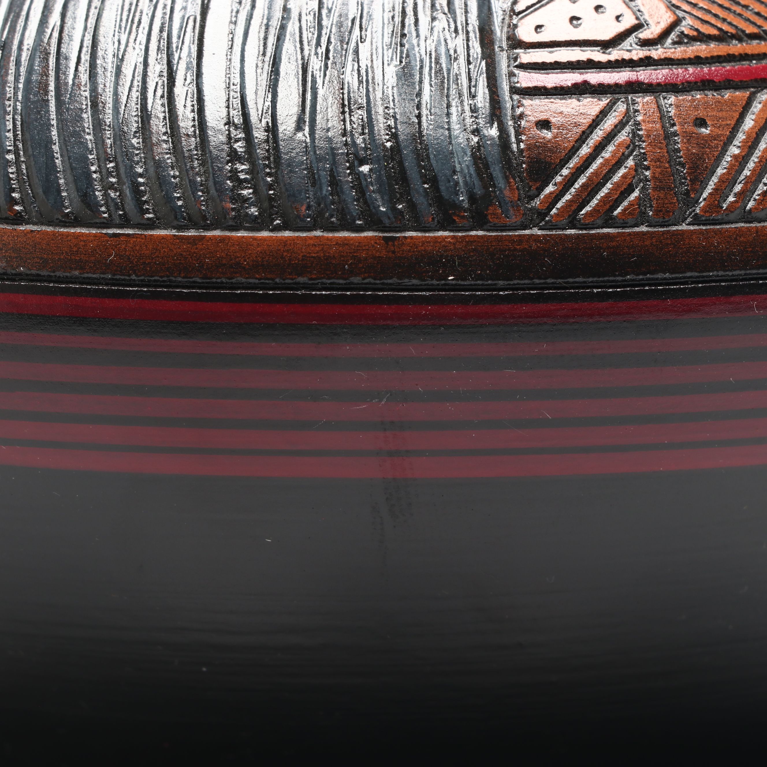 Paul Lansing Navajo Pottery Bowl with Bear Design