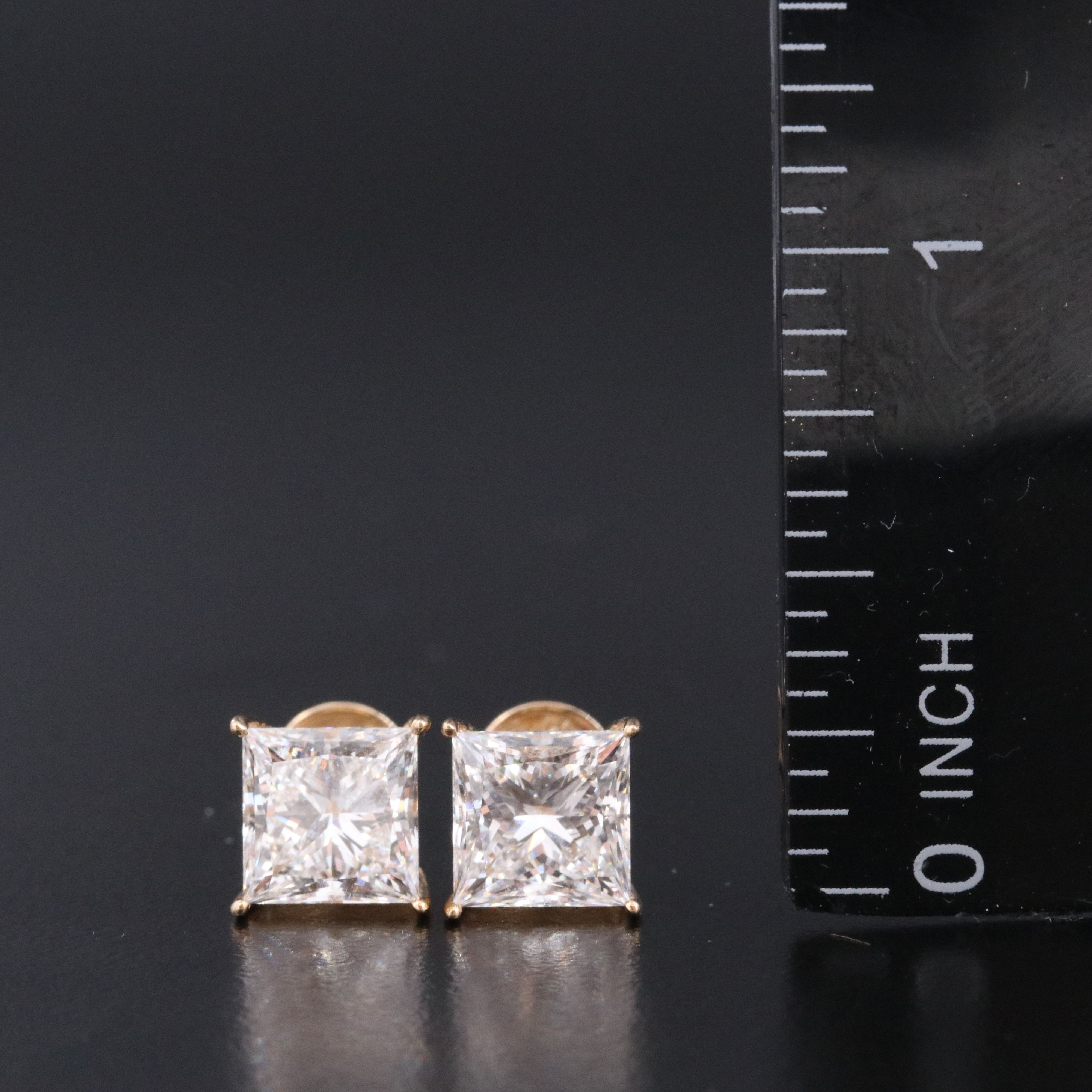 18K 4.15 CTW Lab Grown Diamond Stud Earrings with IGI Reports