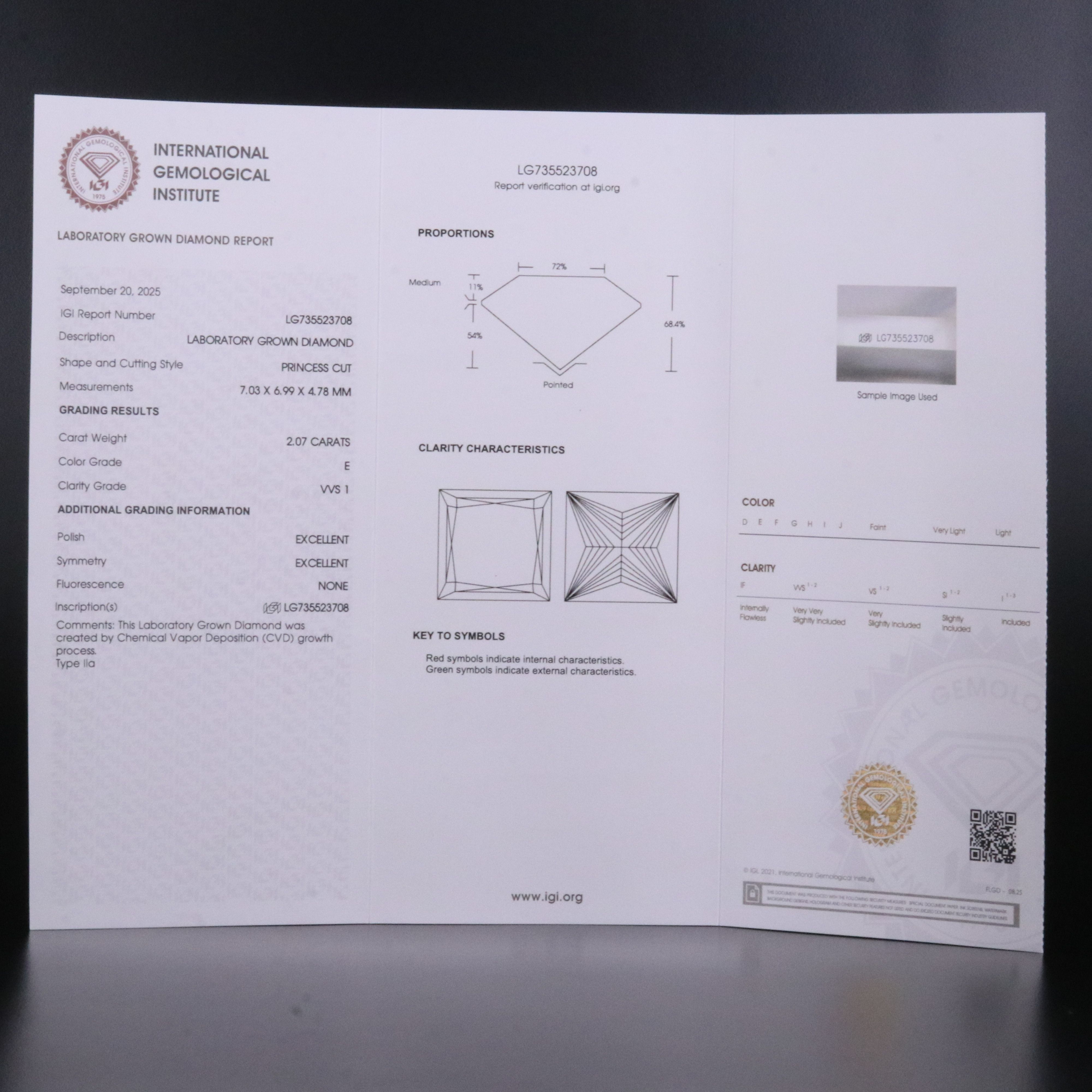 18K 4.15 CTW Lab Grown Diamond Stud Earrings with IGI Reports