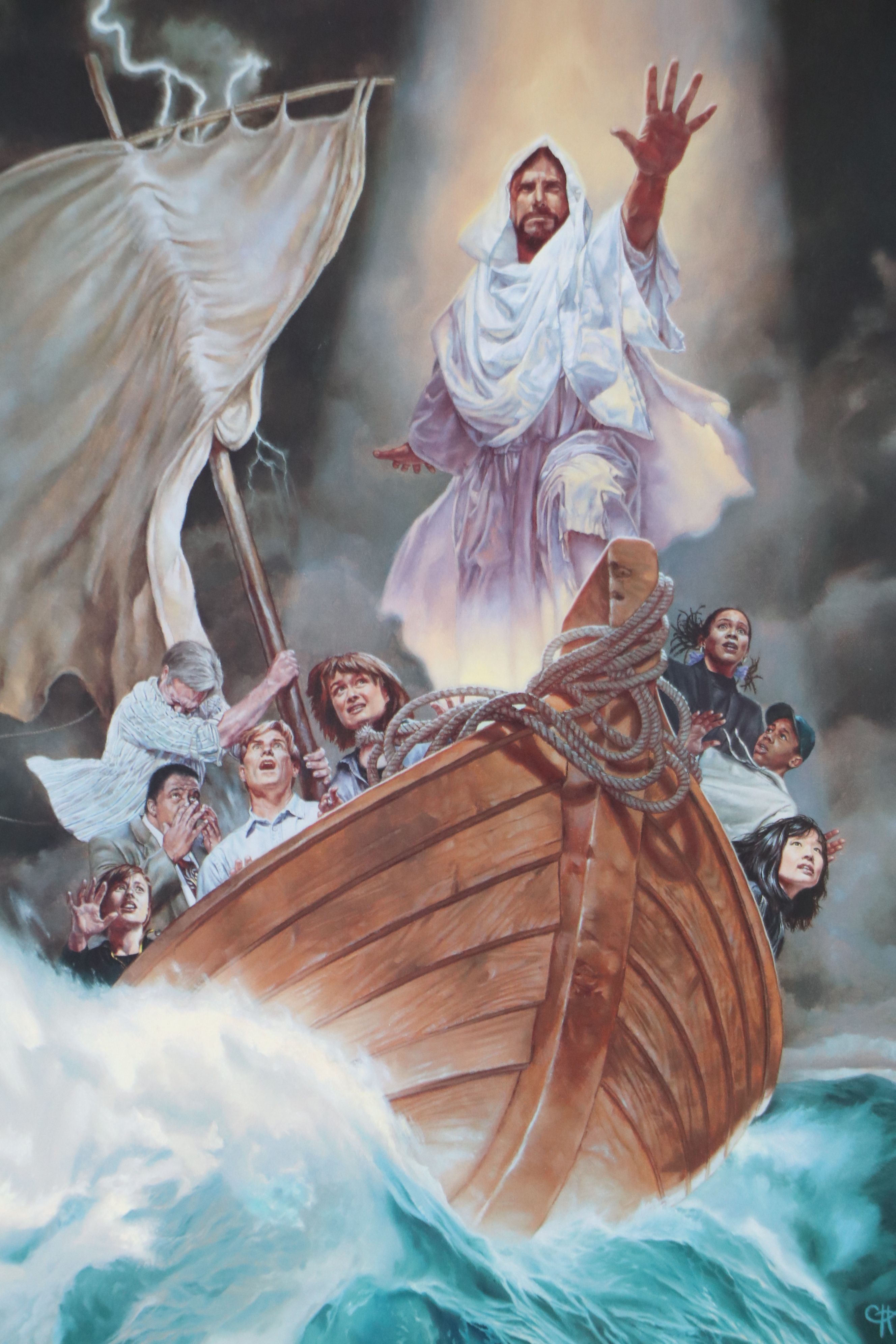 Chris Hopkins Offset Lithograph "Peace, Be Still," 1997