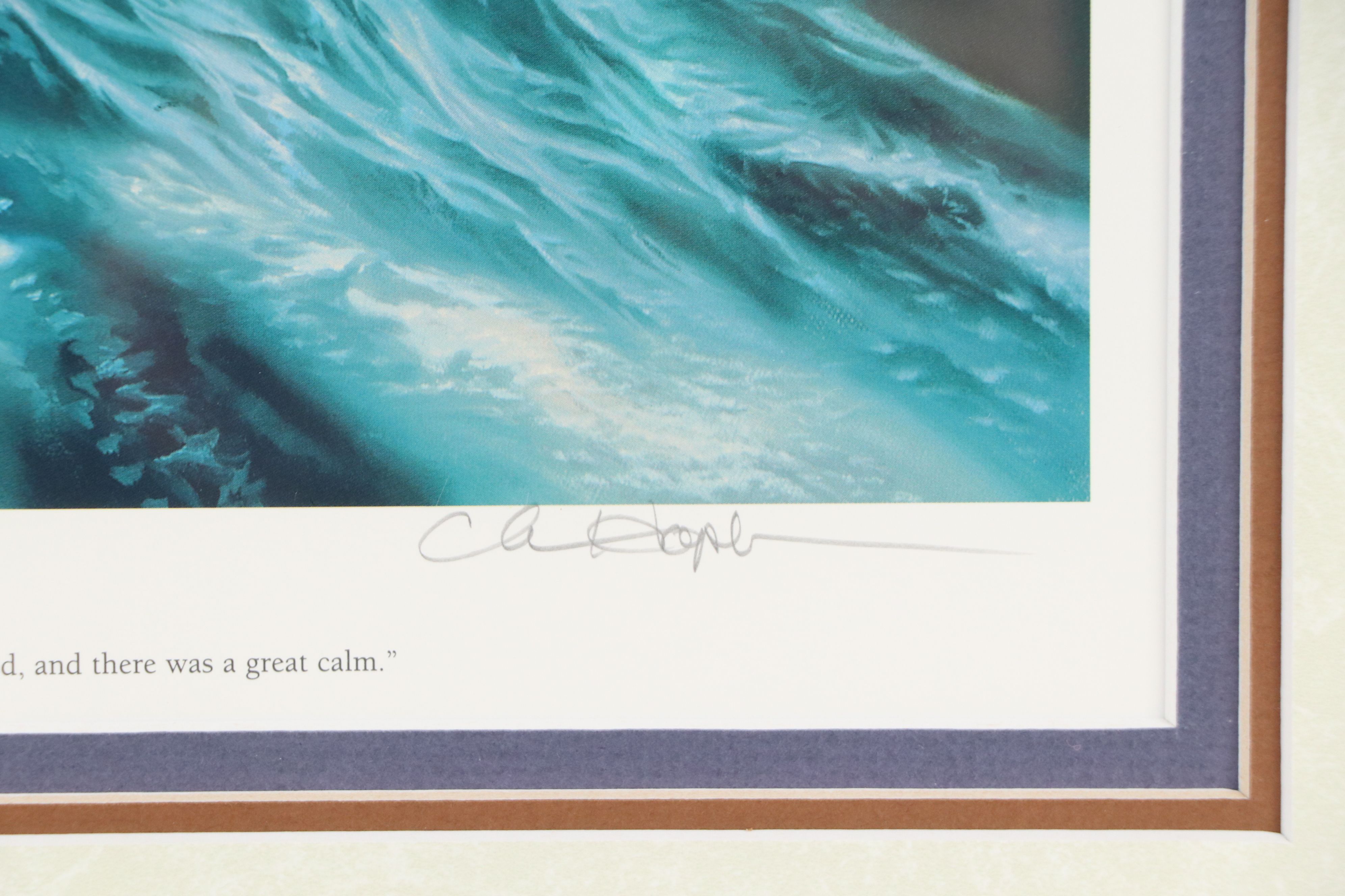 Chris Hopkins Offset Lithograph "Peace, Be Still," 1997