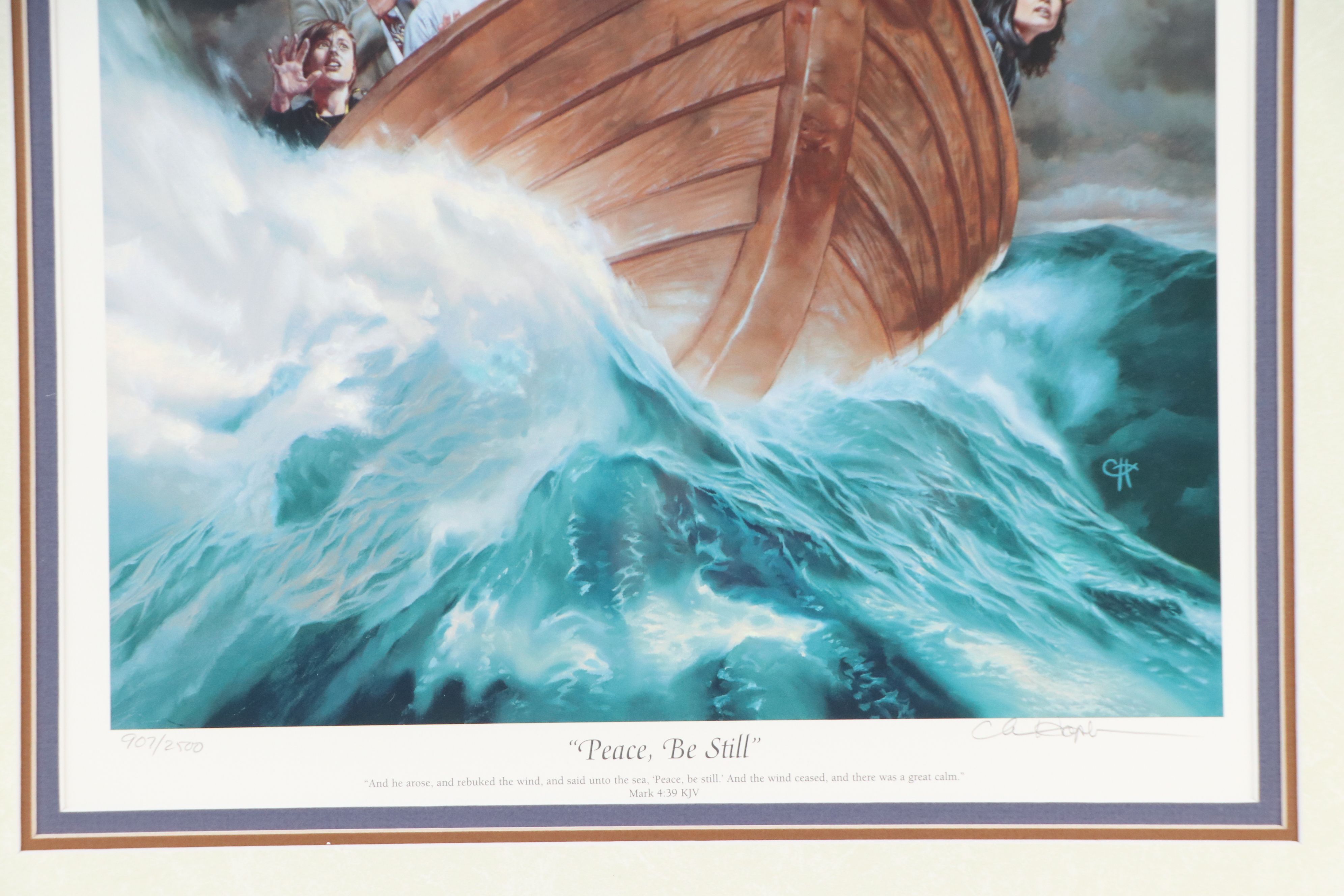 Chris Hopkins Offset Lithograph "Peace, Be Still," 1997