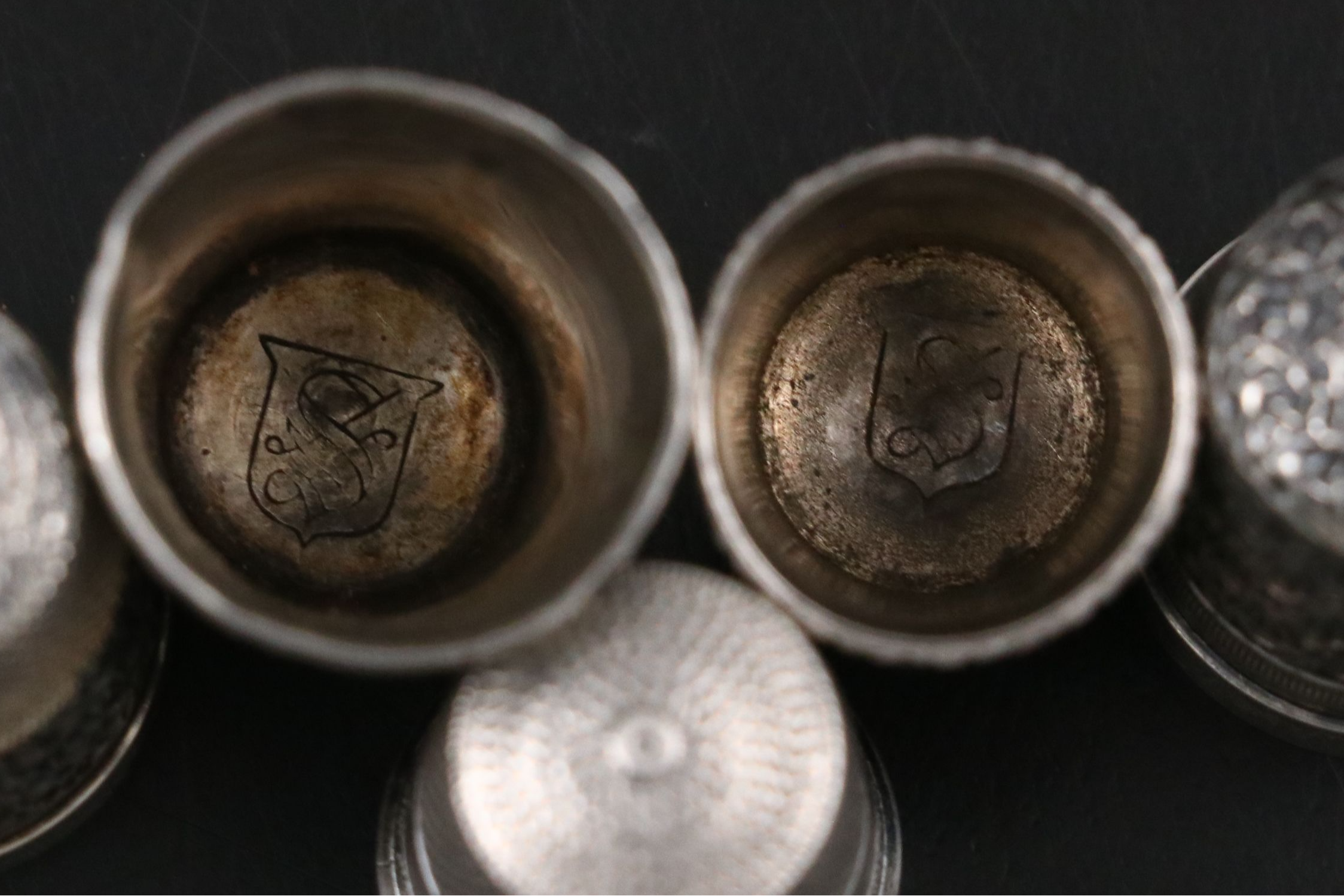 Victorian Style Embroidery Scissors and Sheath, with Sterling Thimbles