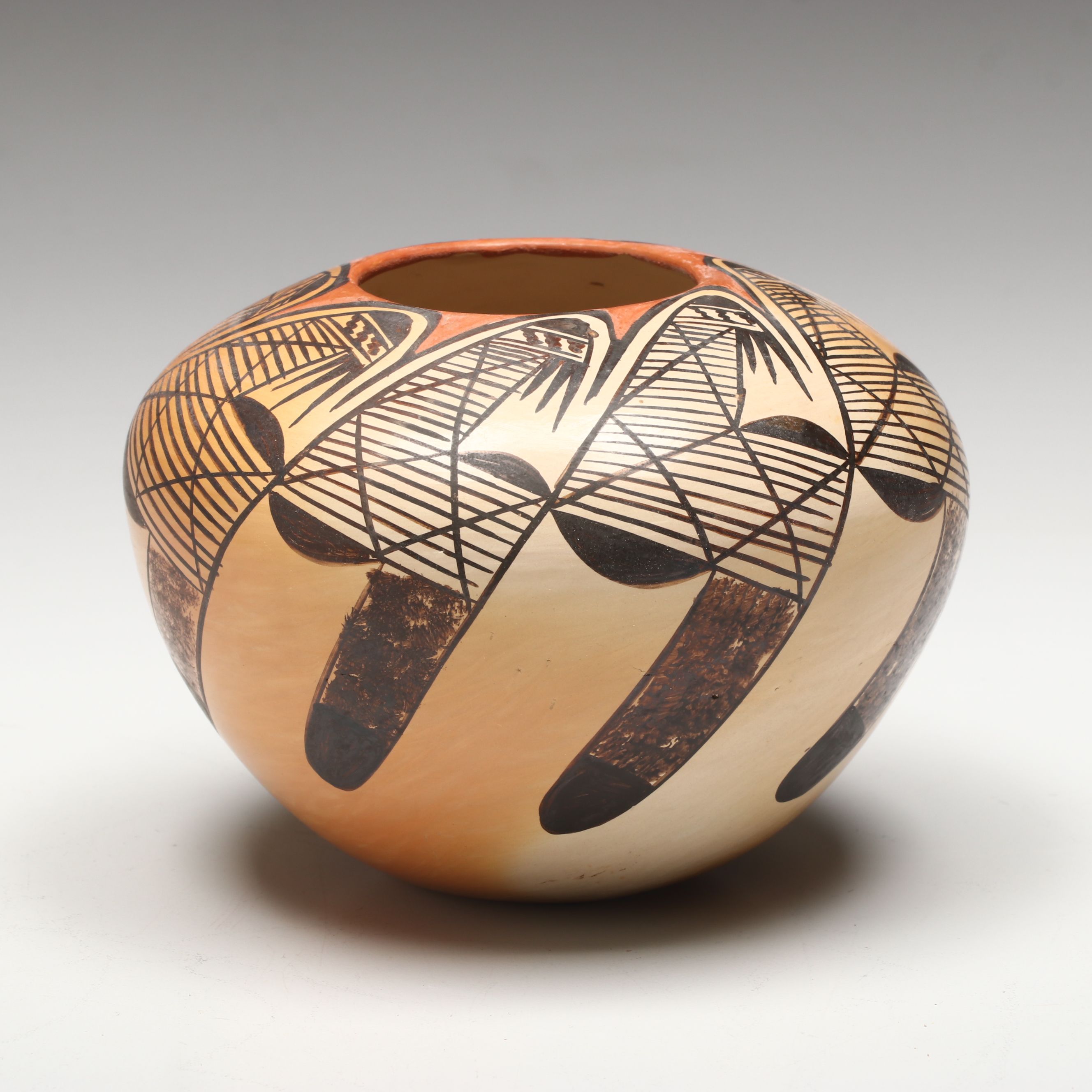 Adelle Nampeyo Hopi Pueblo Polychrome Pot with Migration Design