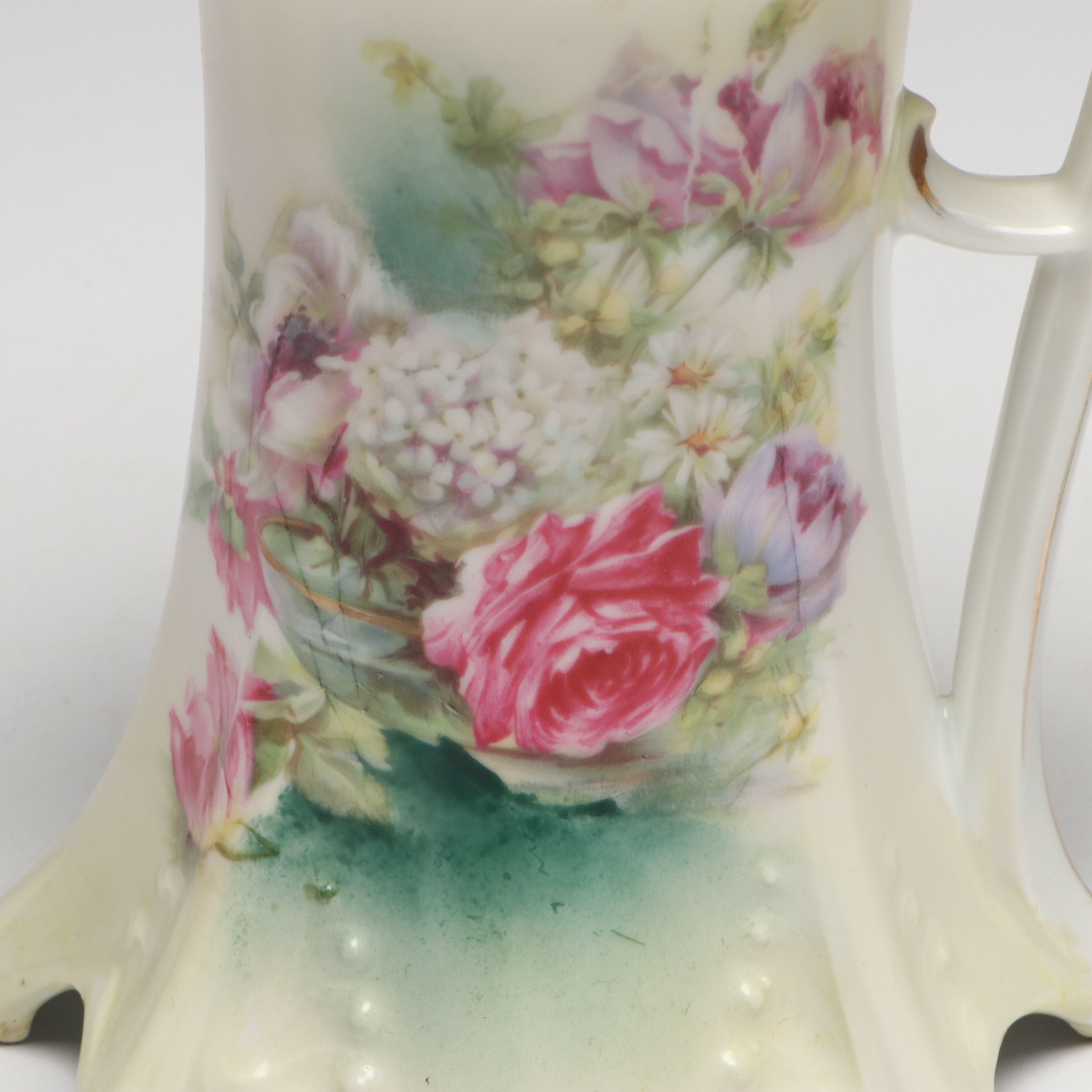 Reinhold Schlegelmilch Floral Porcelain Pitcher with Other Floral Teapot