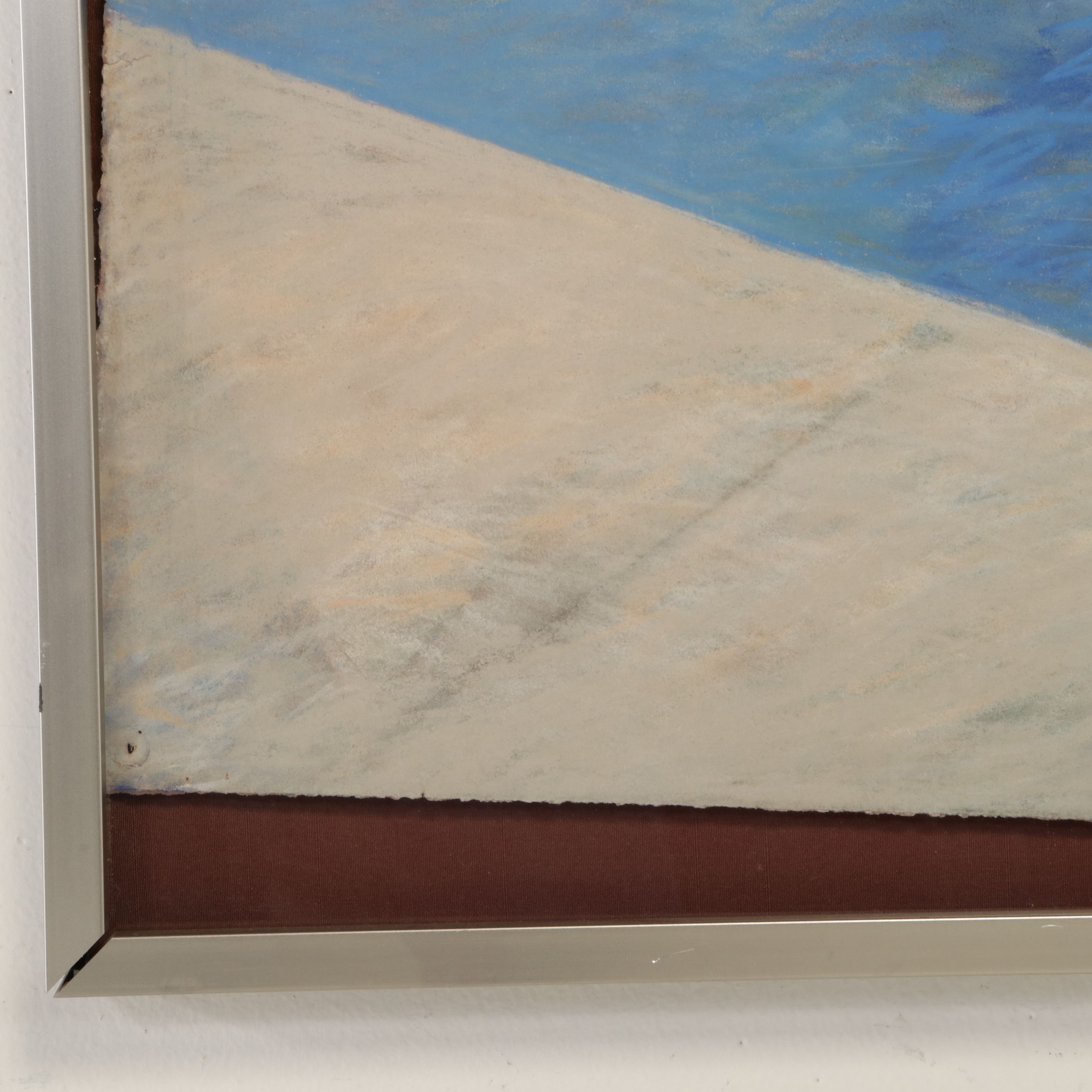 Marcy Edelstein Abstract Chalk Pastel Drawings "At The Edge," Late 20th Century