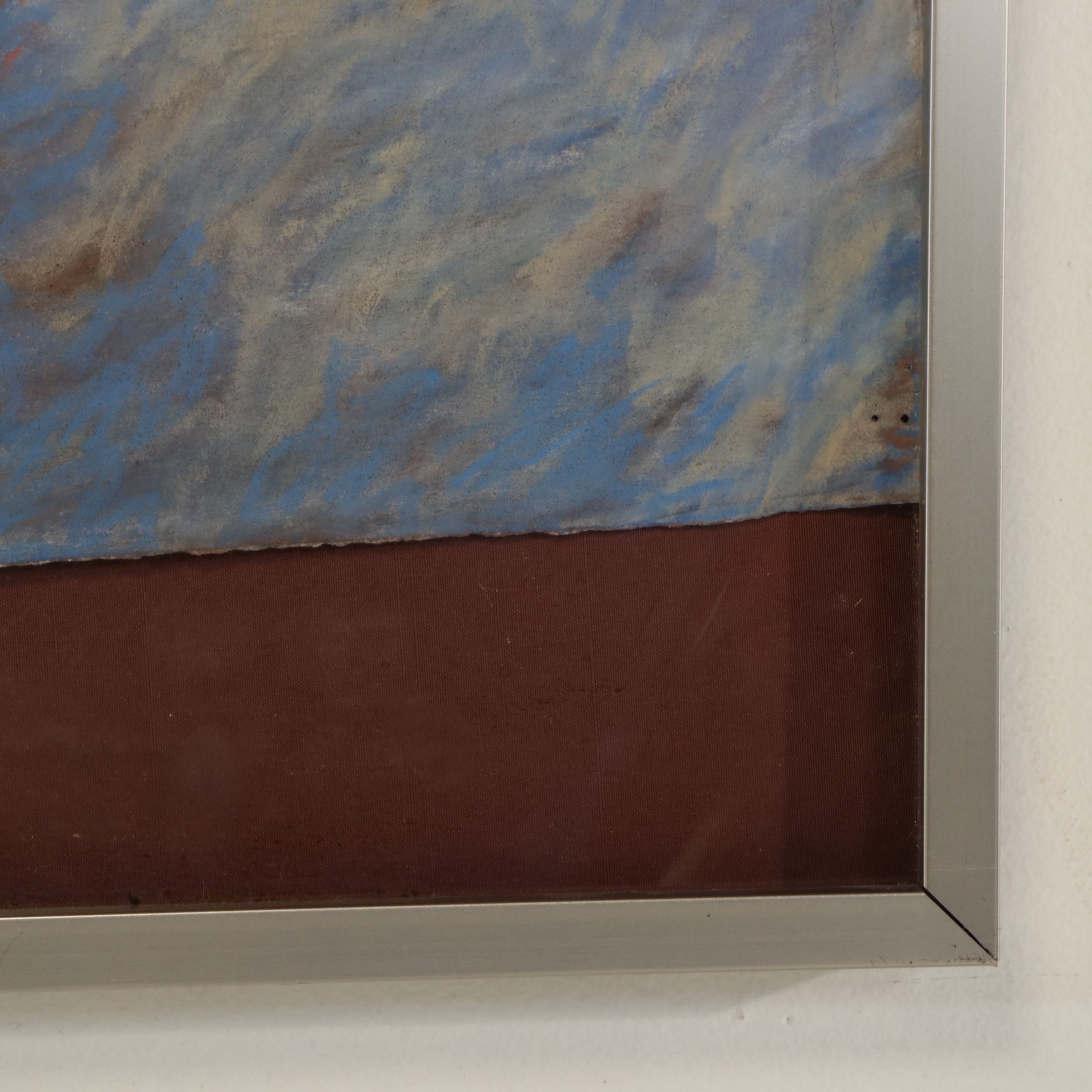 Marcy Edelstein Abstract Chalk Pastel Drawings "At The Edge," Late 20th Century